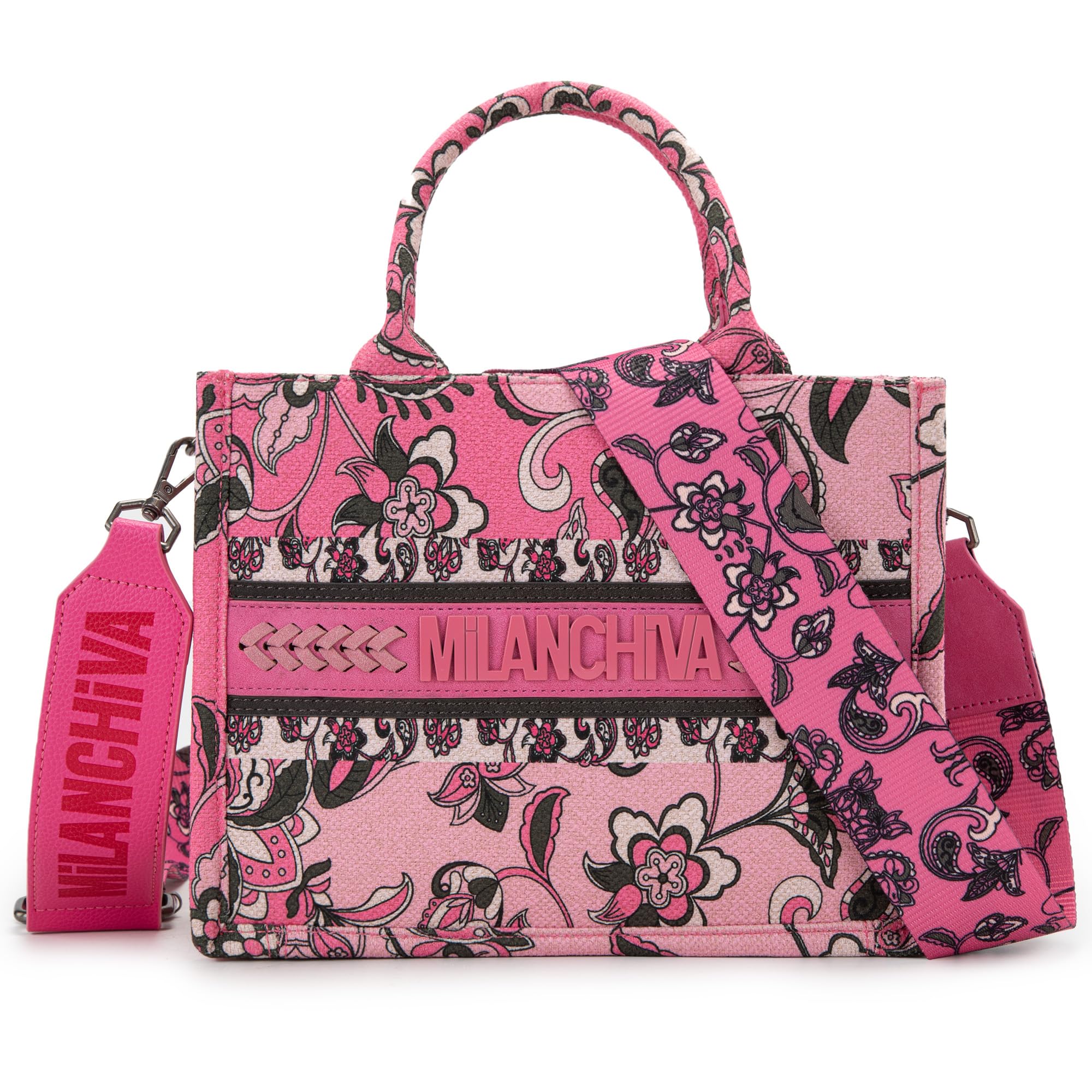 Milan Chiva Floral Tote Bags for Women - Stylish Top-Handle Purse for Work, Travel & Daily Use
