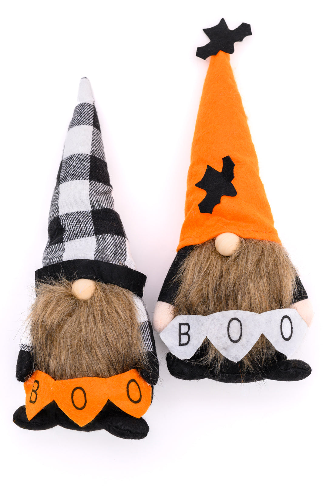 Hey Boo Gnomes Set of 2 - Cute Garden Decor for Outdoor & Indoor Use - Perfect for Patio, Lawn, and Home Decor