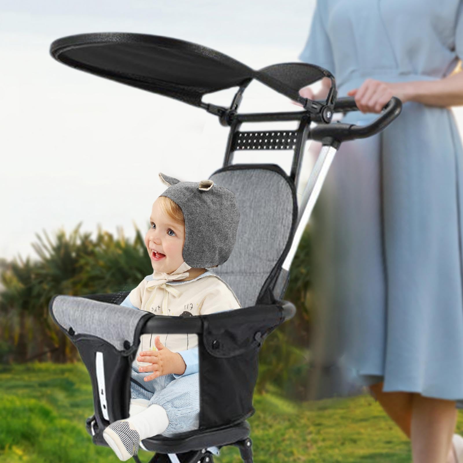 Lightweight Foldable Toddler Stroller for Travel - Compact Airplane & Car Trunk Storage with Detachable Canopy | Perfect for Strolling, Shopping & Family Vacations