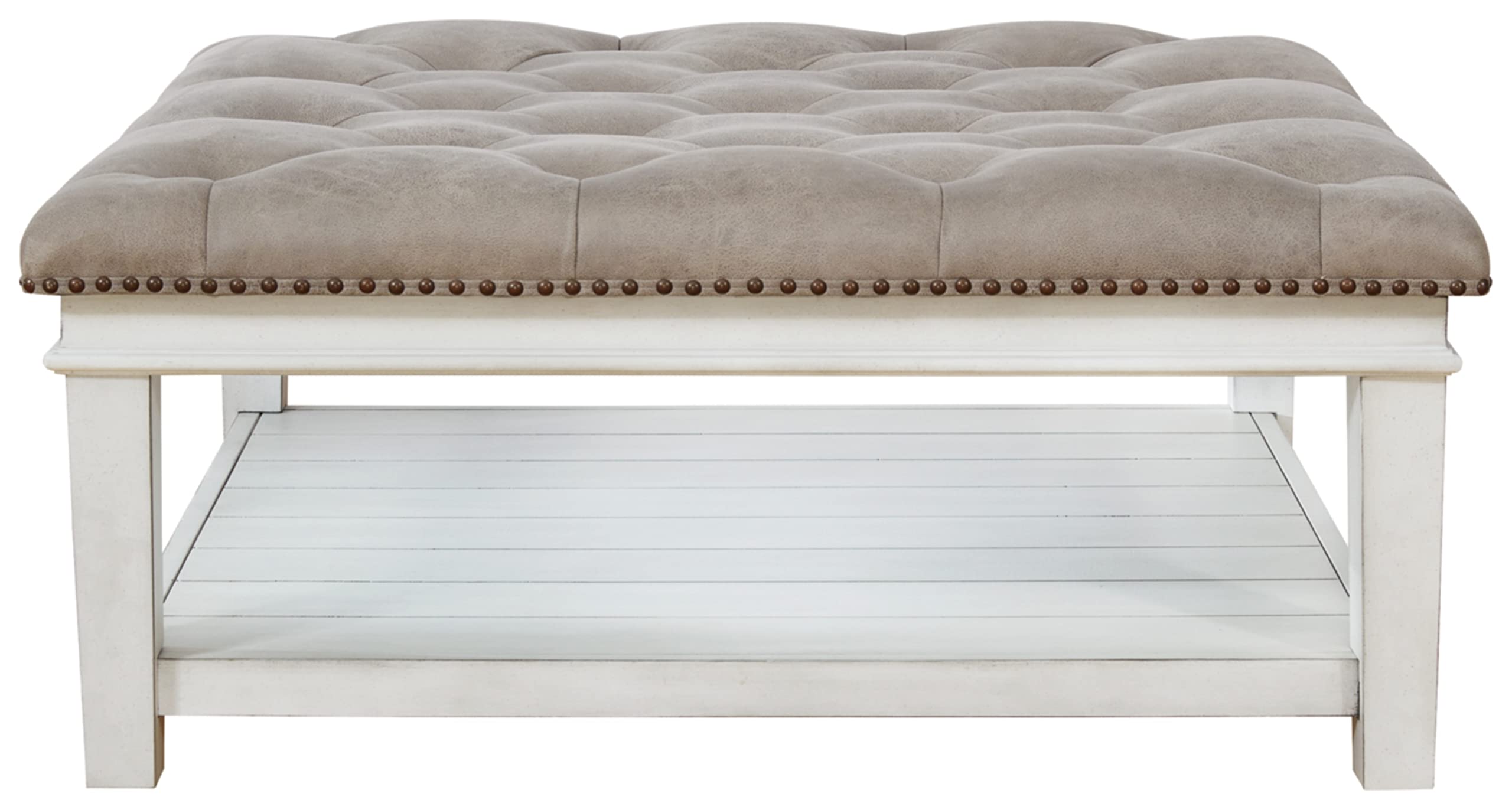 Ashley Kanwyn French Country Ottoman Coffee Table - Whitewash for Living Room Decor