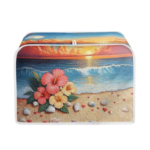 Beach Hibiscus Seashell Sunset Heart