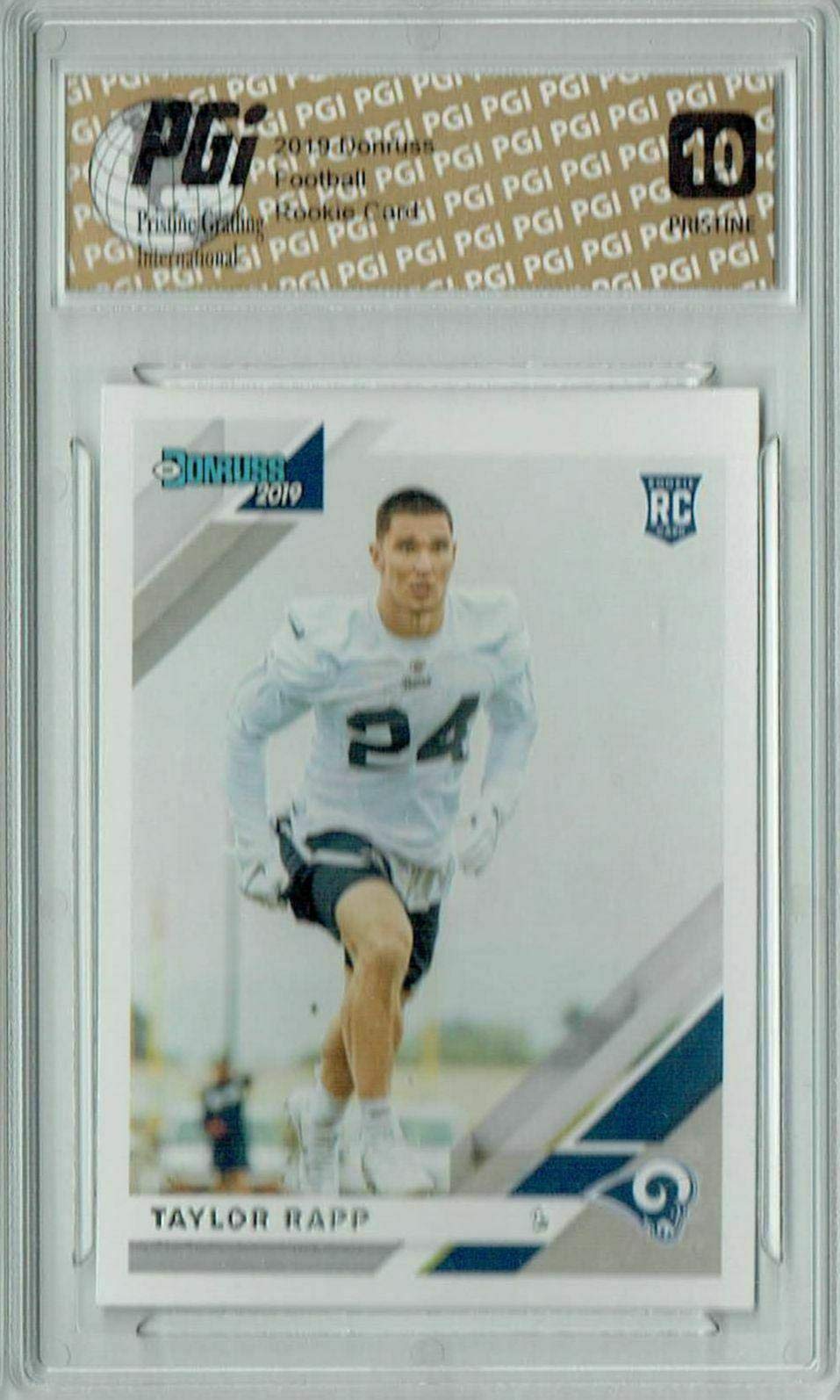 Taylor Rapp 2019 Donruss #279 PRISTINE Rookie Football Card PGI 10 - Unsigned NFL Collectible for Sports Memorabilia Fans & Card Collectors - Perfect for Display, Investment or Gifting