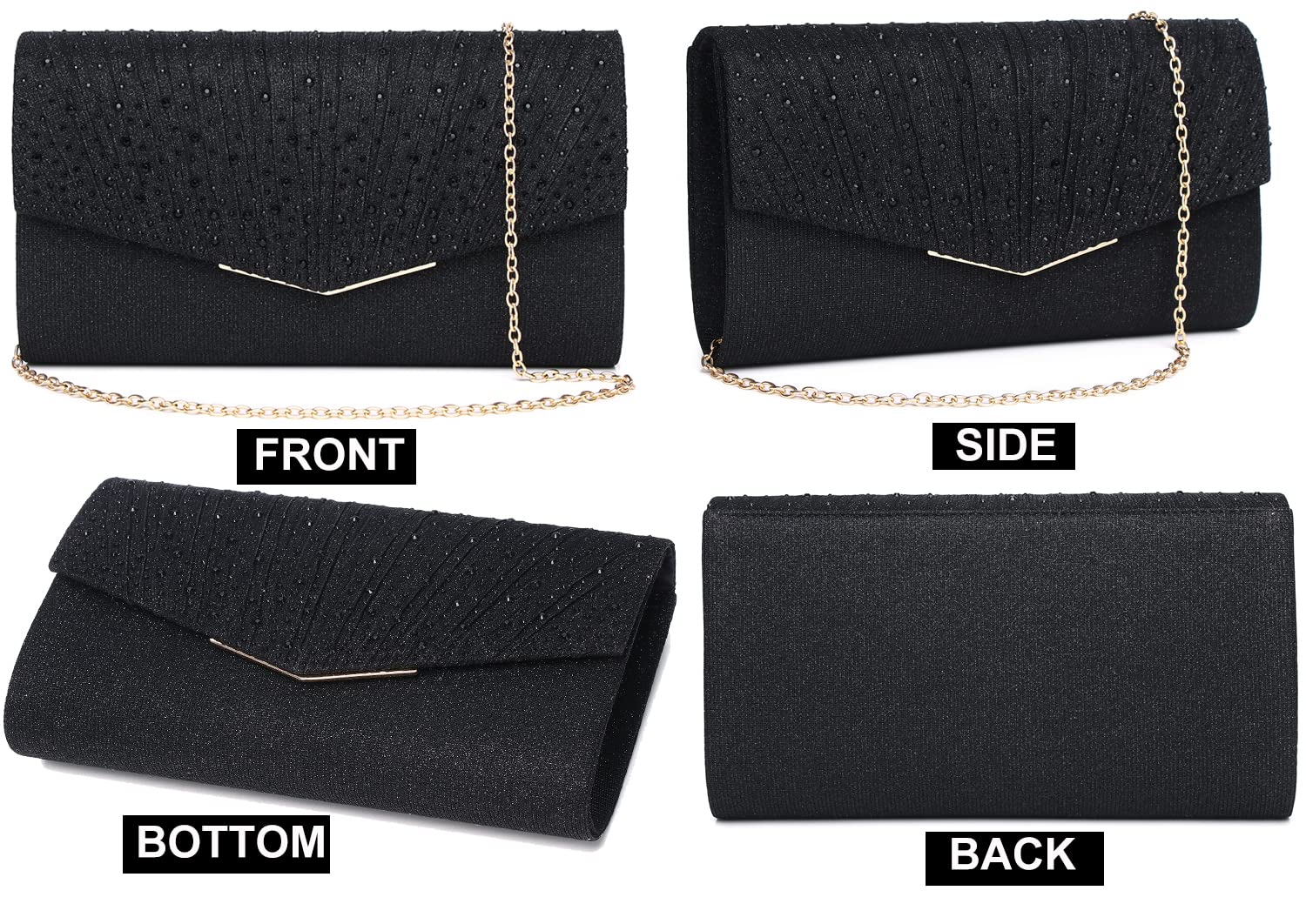 Sparkling Rhinestone Clutch Purse for Women - Elegant Evening Bag for Wedding, Prom, Party | Perfect Christmas Gift & Special Occasion Accessory | Great for Date Night, Gala Events & Formal Dinners