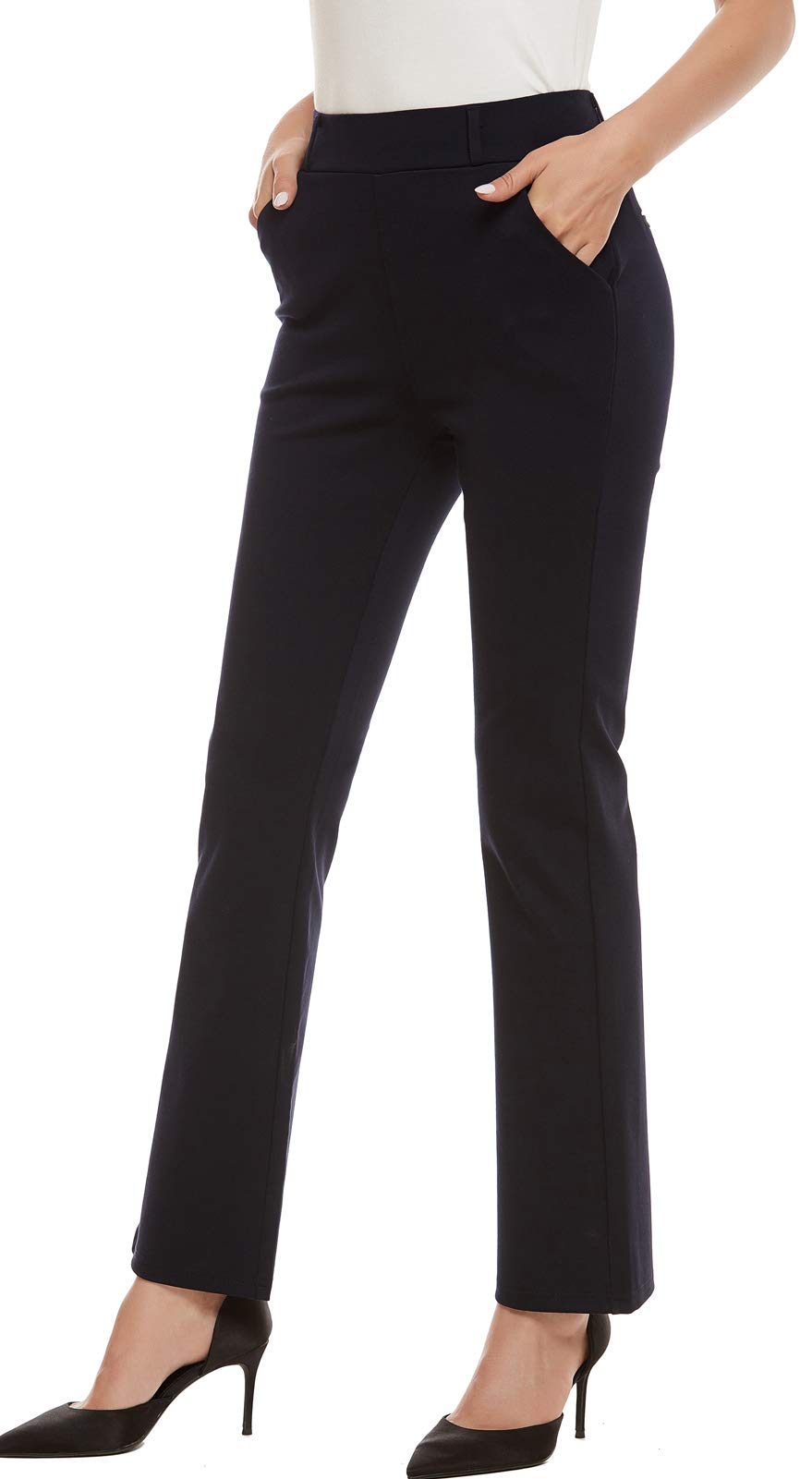Women's Stretch Bootcut Dress Pants - Pull On for Work & Travel