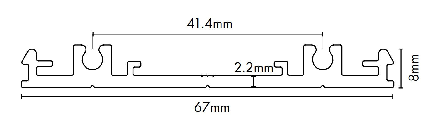 Aluminum Undercapping Plate for VISOR Balustrade - 4000mm Long - Durable & Weather-Resistant for Outdoor Railings & Staircases