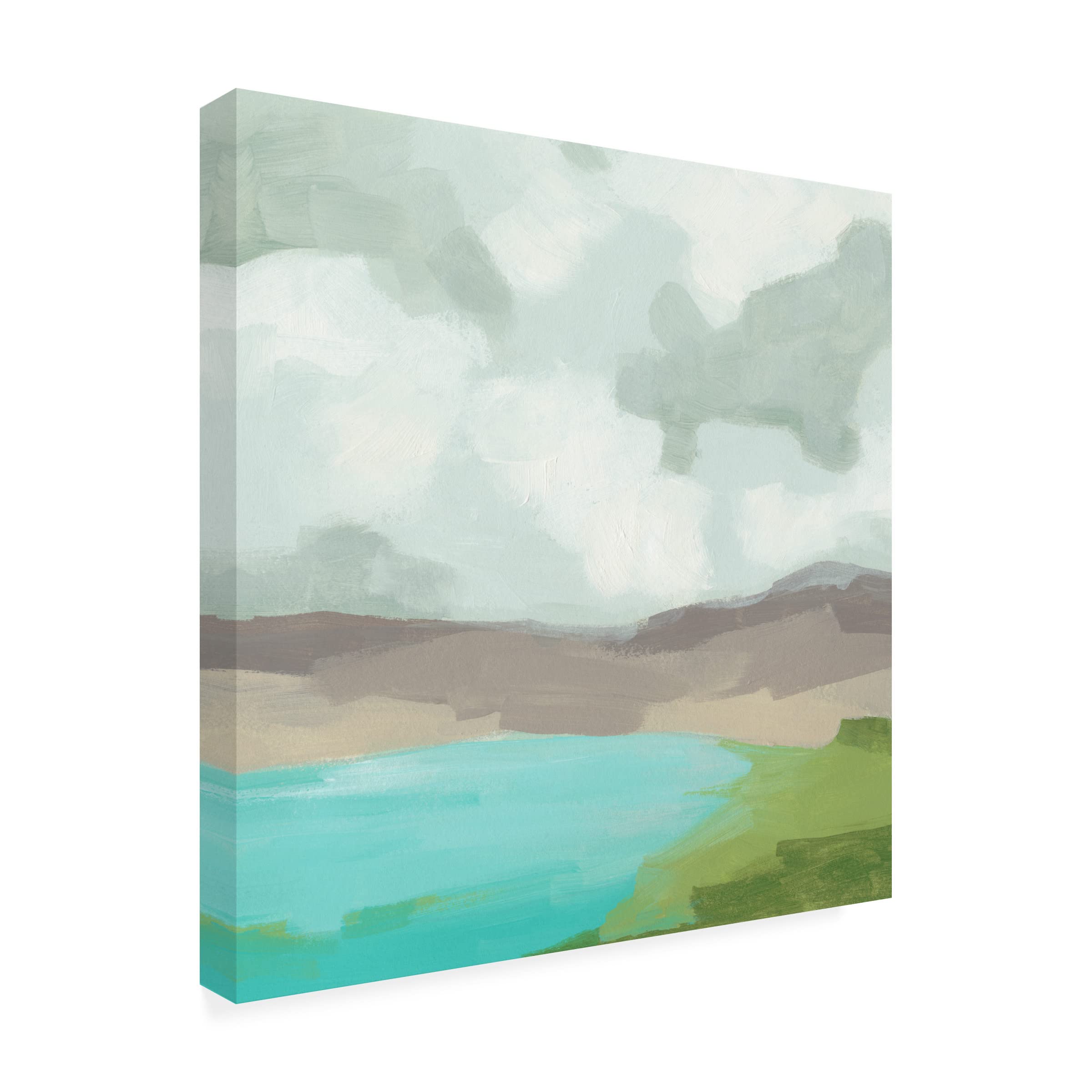Trademark Fine Art 'Harbor Horizon I' Canvas Wall Art Print by June Erica Vess - Coastal Beach Decor for Living Room, Bedroom & Office