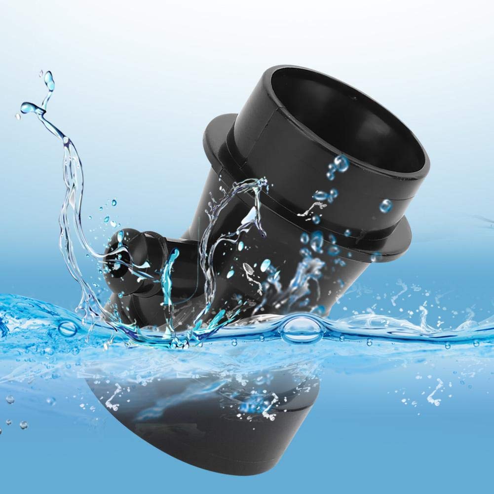 **Black Venturi Tube Air Suction Nozzle for Aquarium Protein Skimmer - DIY Fish Tank Air Pump Accessory for Water Filtration & Oxygenation**    *(Perfect for Saltwater & Freshwater Tanks - Enhances Protein Skimmer Efficiency & Improves Water Quality)*
