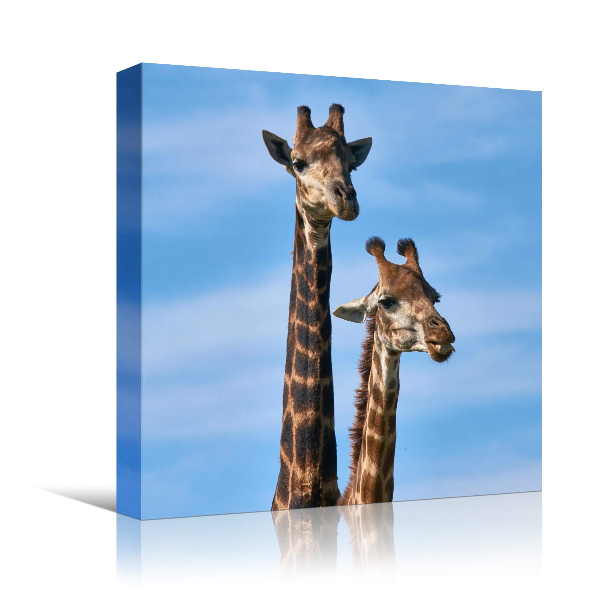 BestDeal Depot Giraffe Wall Art Print - 16x16 Inch Expressive Farmhouse Animal Photography, Multicolor Country Decor for Living Room & Bedroom - Perfect for Home, Office, Nursery Decor | Ready to Hang