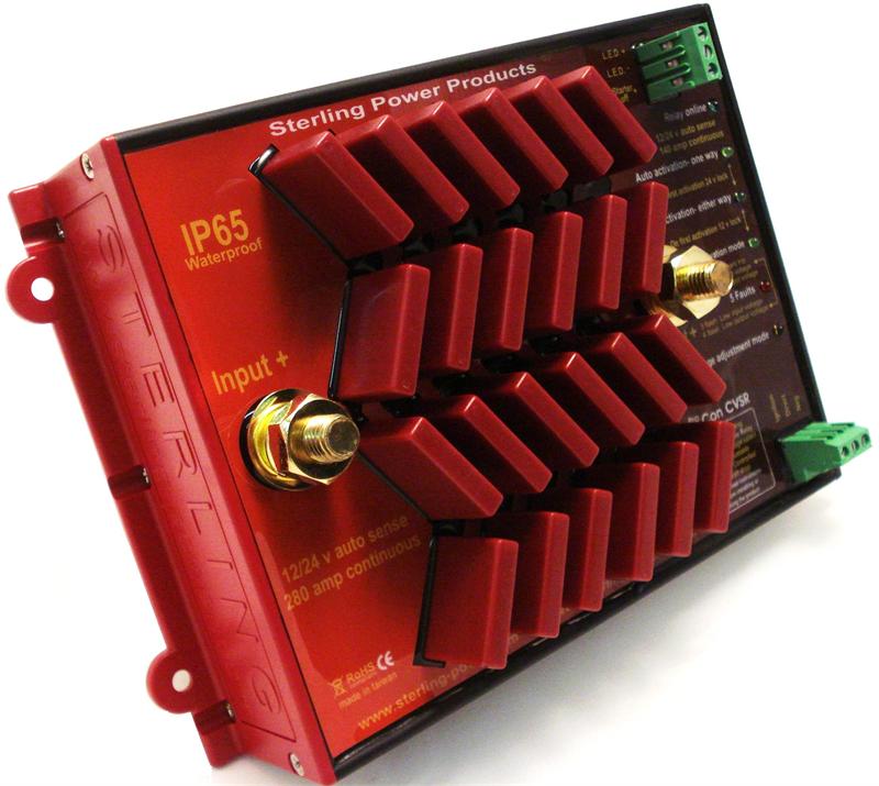 Sterling Power ProConnect CVSR 12V/24V Auto-Sensing Current Limiting Voltage Sensitive Relay - 280A for Marine, RV & Off-Grid Battery Systems | Perfect for Dual Battery Charging & Solar Panel Applications