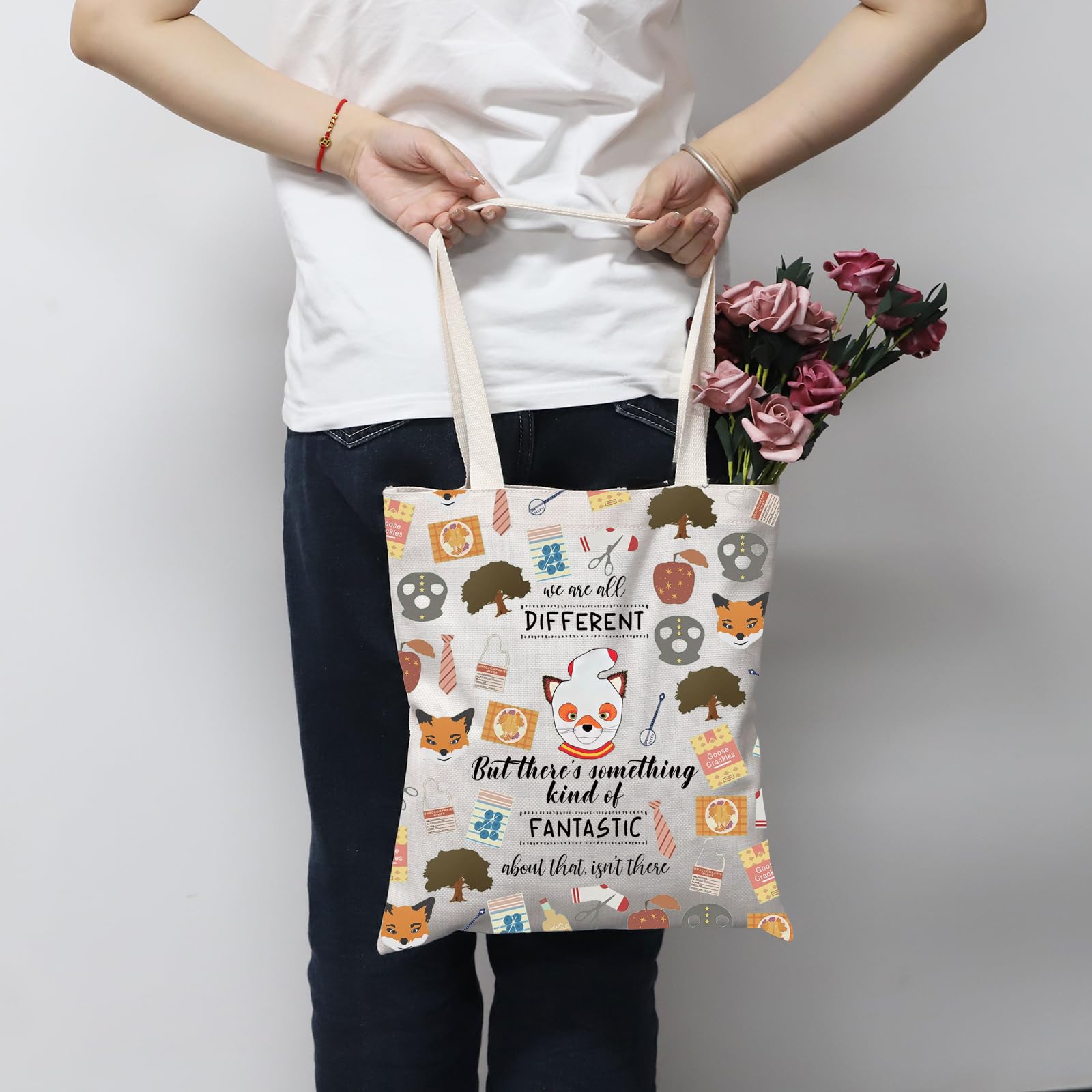 Fantastic Fox Inspired Tote Bag - Cute Fox Design Gift for Women & Fox Lovers - Perfect for Shopping, Work, and Daily Use