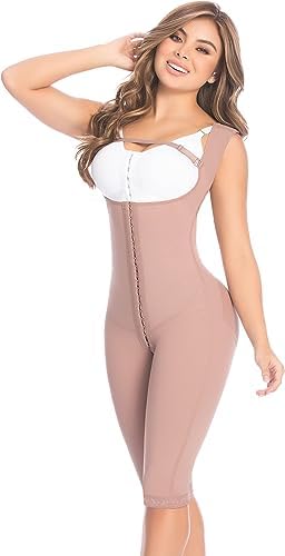 DELIÉ by Fajas DPrada Colombian Post-Surgery Compression Garment - Knee-Length Shapewear for Recovery & Body Contouring | Ideal for Postpartum, Liposuction & Tummy Tuck Recovery