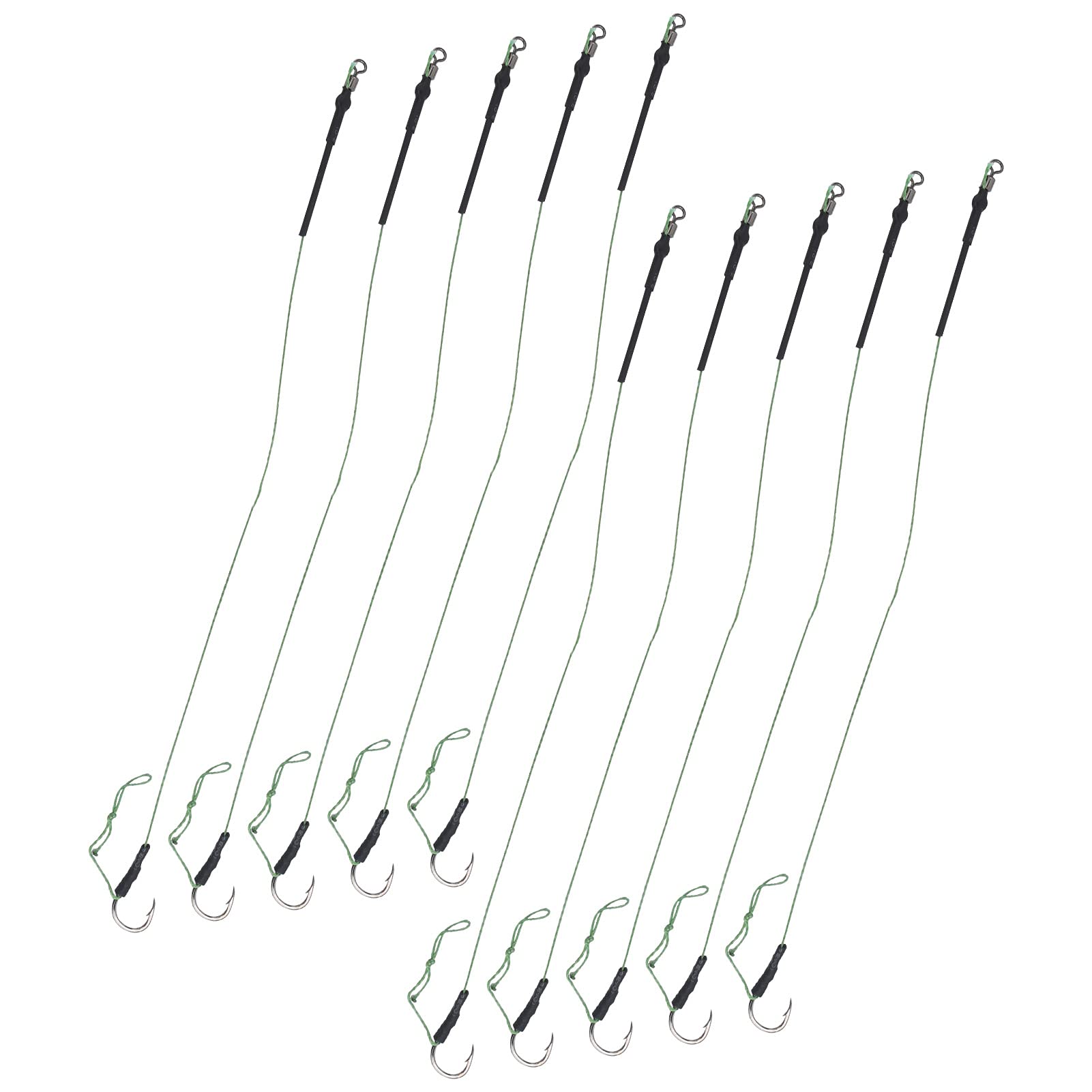 5-Piece Fishing Hair Rigs Set - Ultra Sharp Wire Hooks for Float Fishing | Durable Outdoor Fishing Accessories for Bass, Carp & Freshwater Angling