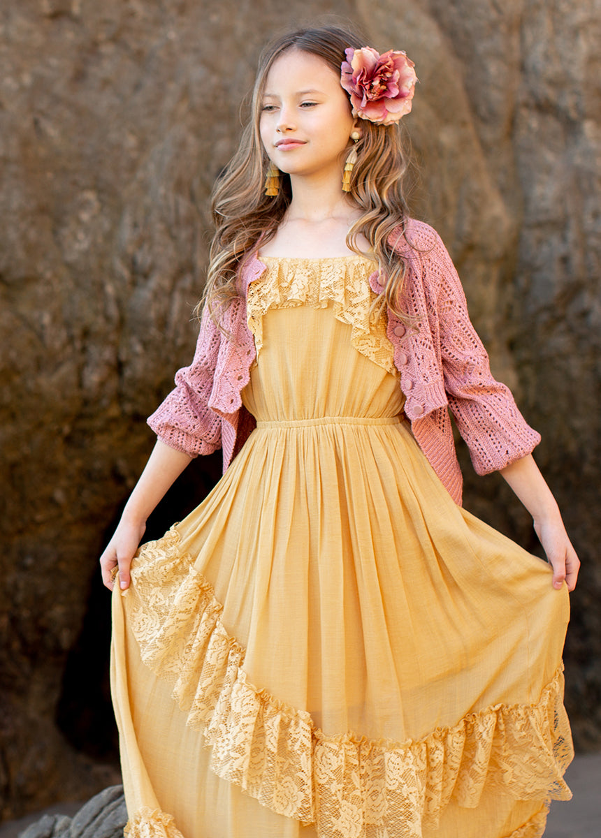 Buttercup Floral Print Siti Dress for Women - Summer Casual Sundress, Beach Cover Up, Party Wear