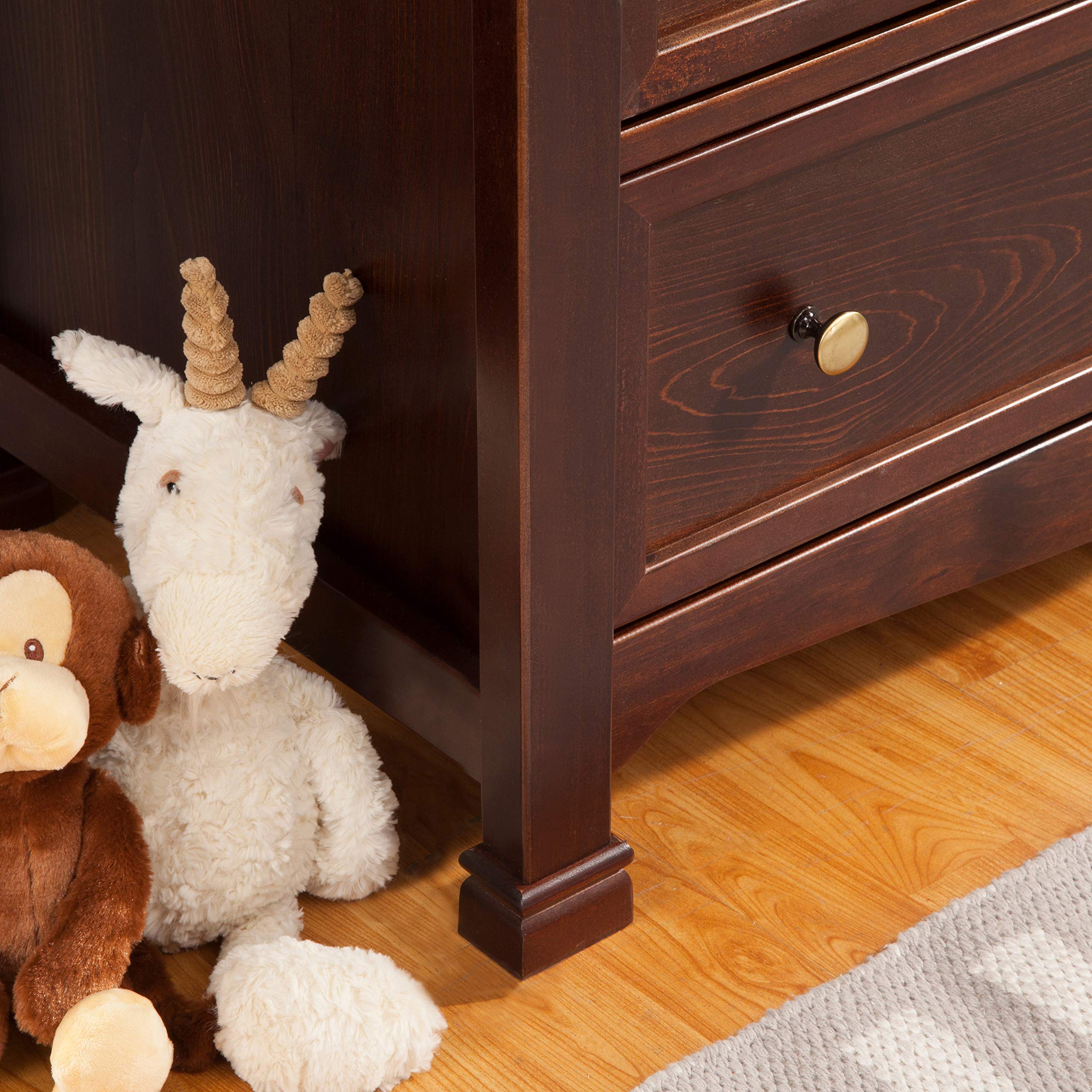 DaVinci Kalani 3-Drawer Espresso Wood Dresser - Modern Nursery & Kids Room Storage Furniture for Bedroom Organization