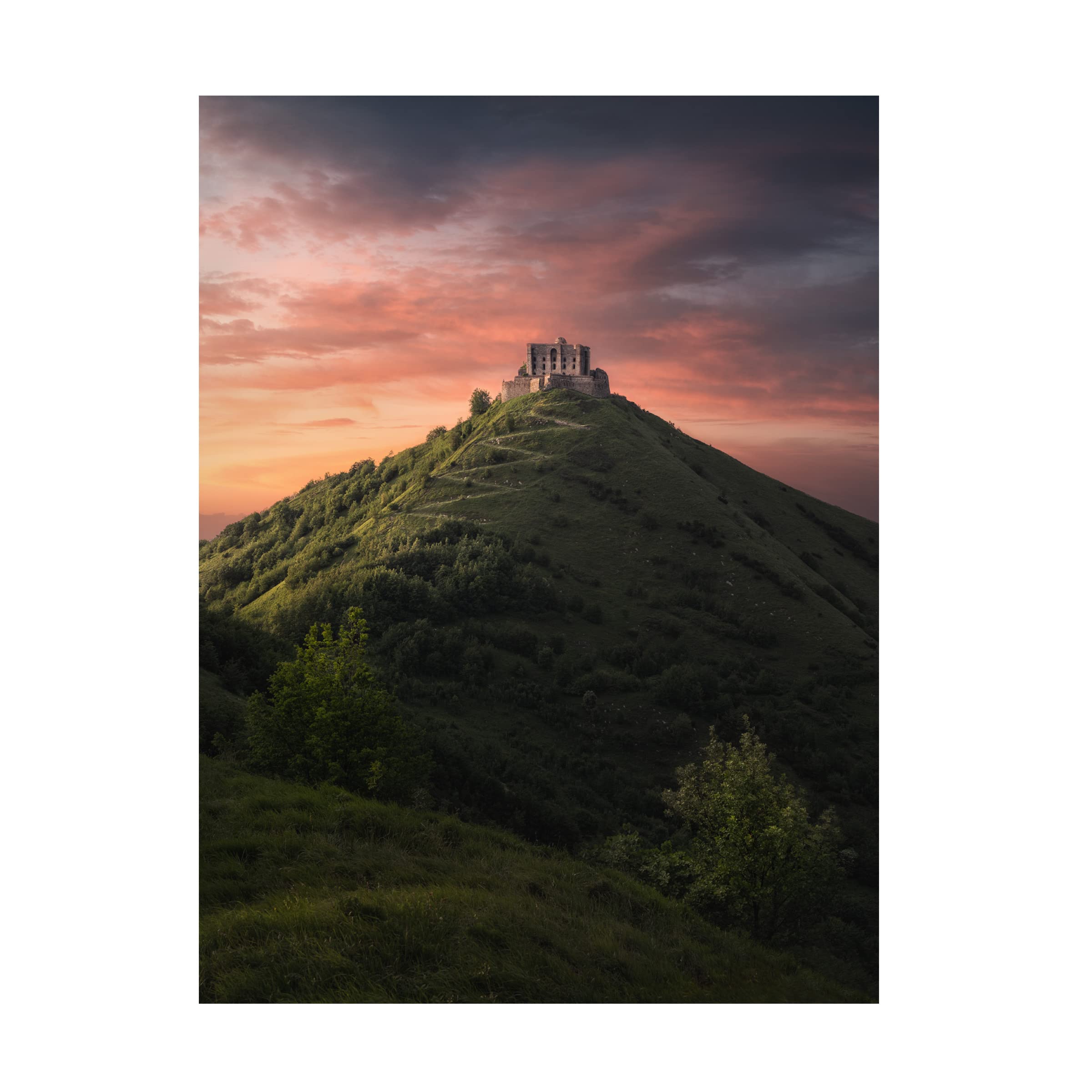 Trademark Fine Art 'The Castle On The Hill' Canvas Wall Art Print by Andrea Zappia - Perfect for Living Room, Bedroom & Office Decor