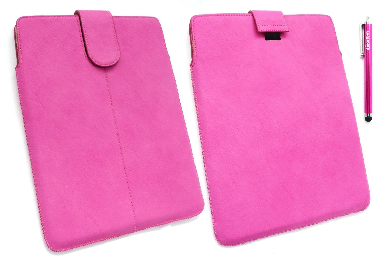 Emartbuy® Stylus Pen with PU Leather Case - Compatible with Odys Iron 9.7 Inch Tablet | Includes Pull Tab Pouch & Hot Pink Stylus | Perfect for Drawing, Note-Taking & Business Presentations