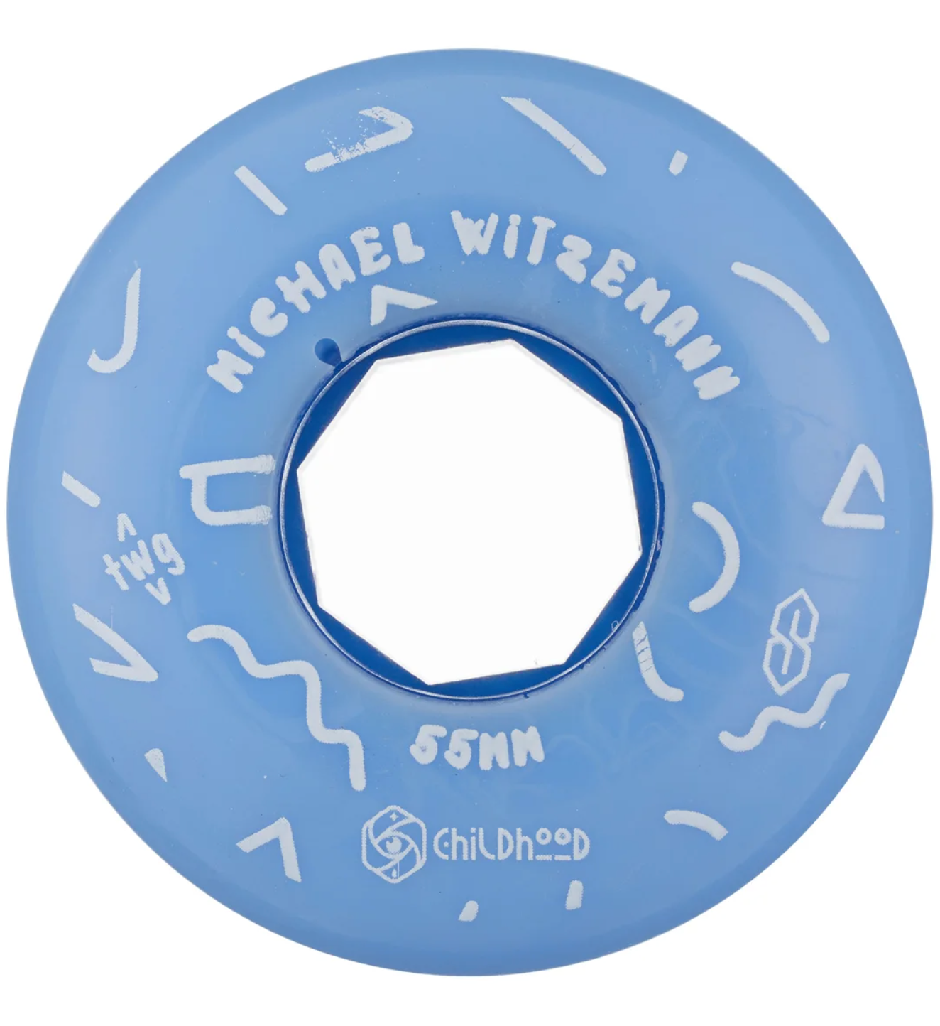Premium 55mm Red Eye Michael Witzemann Inline Skate Wheels - High-Performance Rollerblade Wheels for Speed Skating, Aggressive Inline & Urban Riding