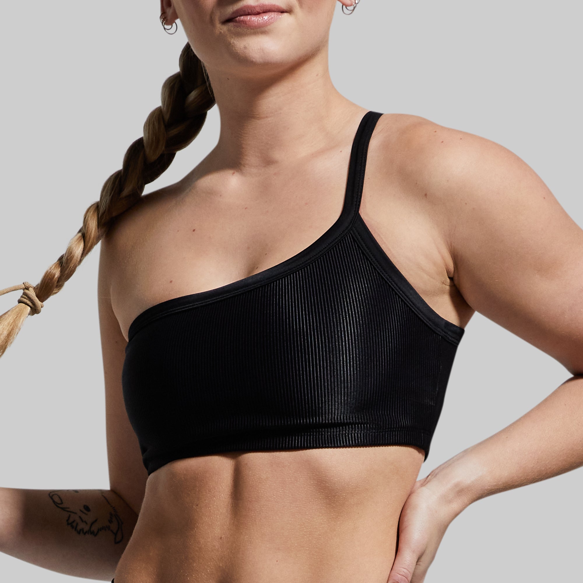 Deep End Bikini Top - Black Ribbed Swimwear for Women | Perfect for Beach, Pool & Summer Vacations
