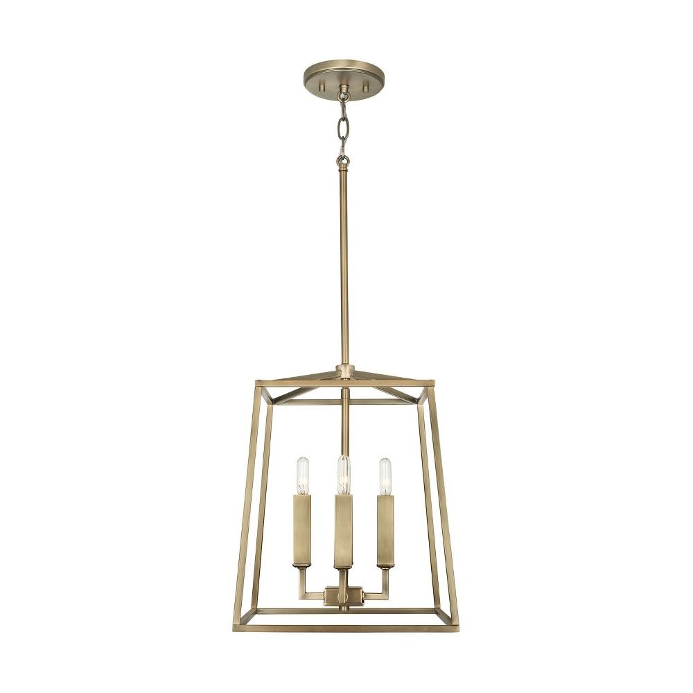 Capital Lighting 537641MB Thea Lantern Foyer Pendant Light Fixture - 4-Light 240W Matte Black Chandelier - 15
