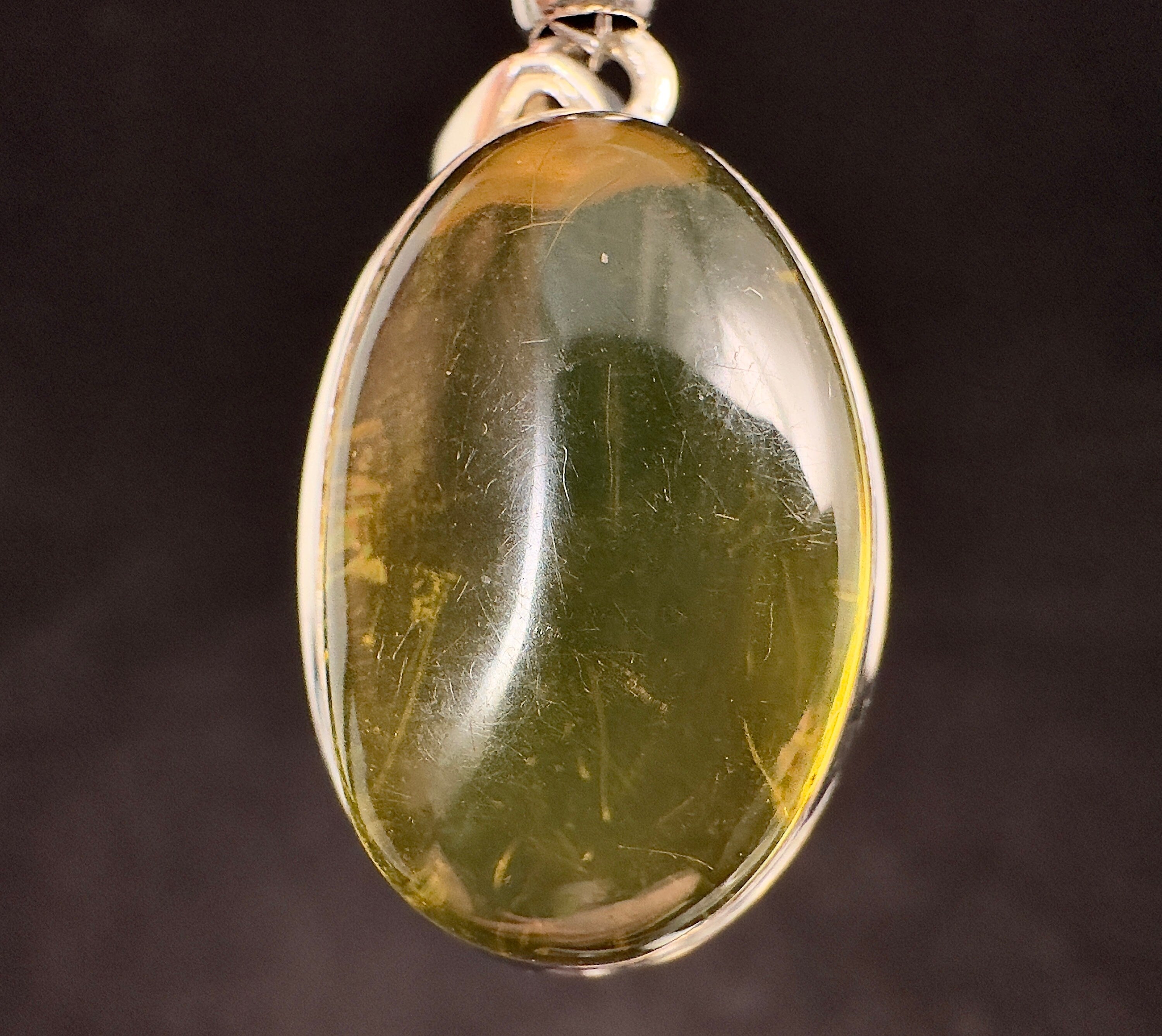 AAA Grade Amber Pendant in Sterling Silver with Healing Crystal - Elegant Fine Jewelry for Women | Perfect for Meditation, Energy Healing & Fashion Accessories
