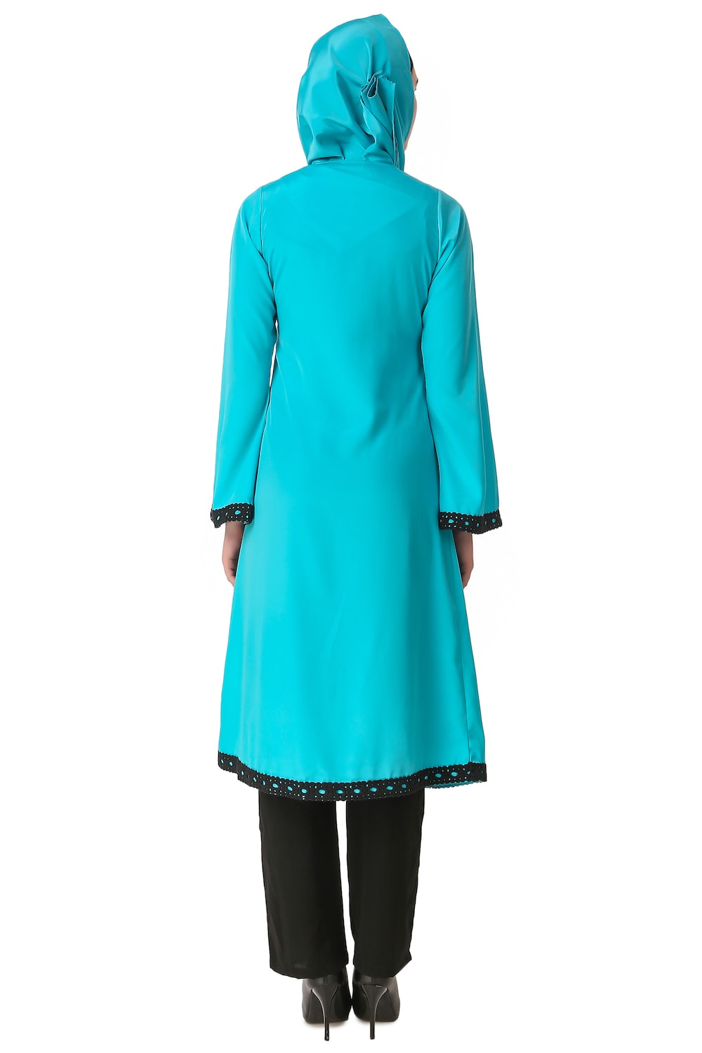 Turquoise Maternity Salwar Kameez - Comfortable Crepe Fabric Indian Pregnancy Dress for Special Occasions & Baby Showers