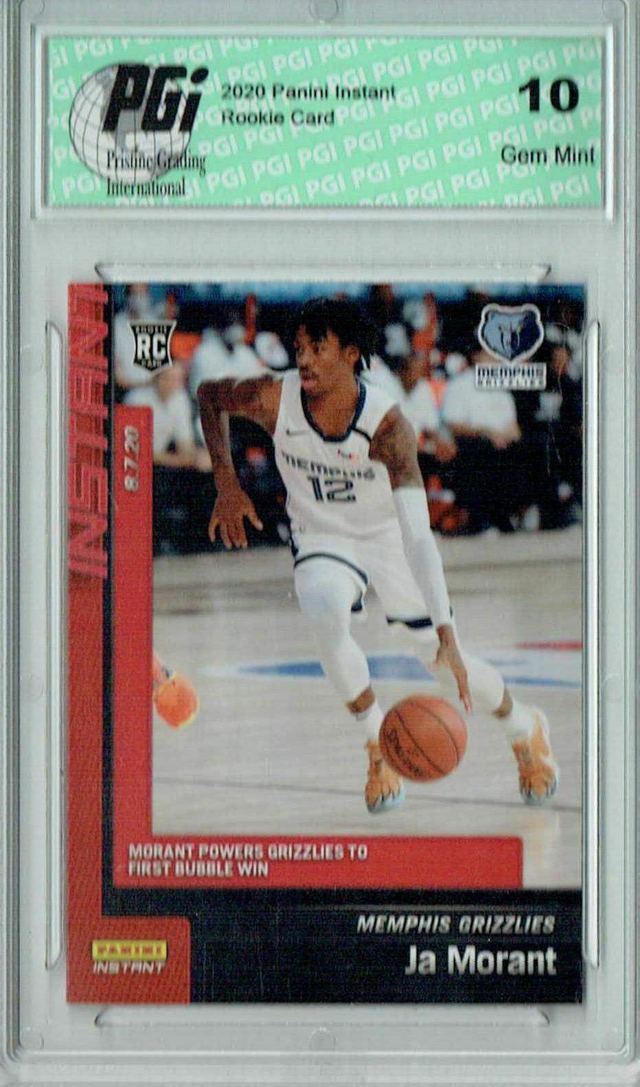 Ja Morant 2019 Panini Instant #138 Rookie Card PGI 10 - Limited Edition 1 of 926 - Graded Basketball Collectible for Fans & Investors - Perfect for Display, Collection, and Sports Memorabilia Enthusiasts