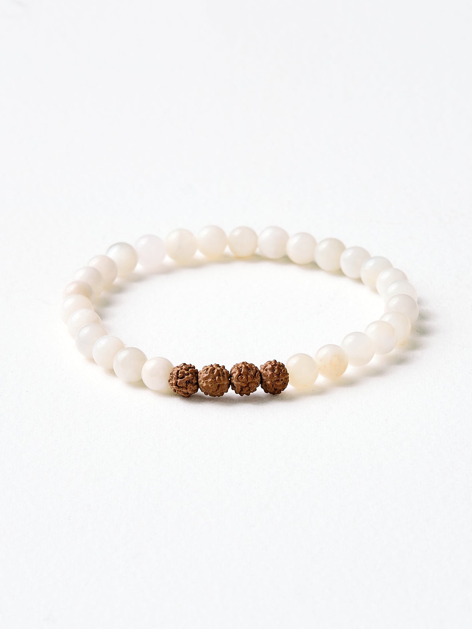 Moonstone Mala Bead Bracelet for Meditation, Yoga & Spiritual Healing - 108 Beads Prayer Necklace for Mindfulness & Positive Energy