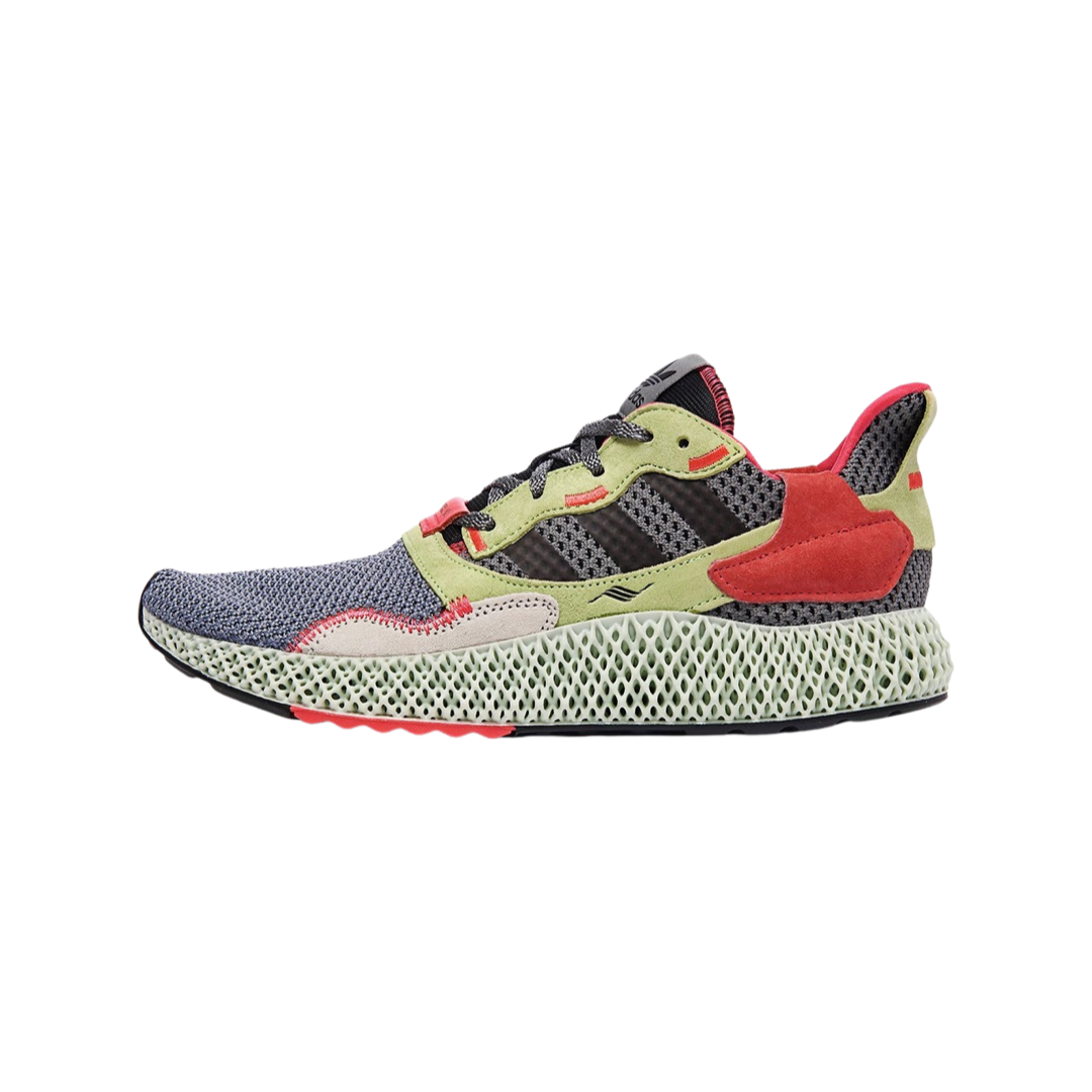 adidas ZX 4000 4D Running Shoes - Grey/Three/Hi-Res Yellow - Lightweight Comfort for Men's Athletic Training & Casual Wear