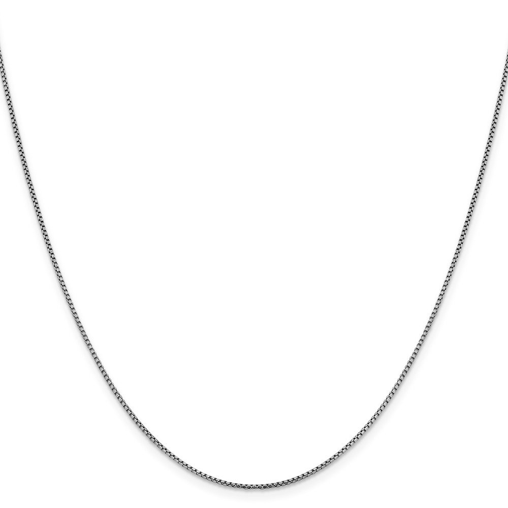 14K White Gold 1.1mm Sparkle Round Box Chain Necklace for Women - Diamond2Deal Fine Jewelry | Elegant Everyday Wear, Gift for Her, Wedding & Special Occasions