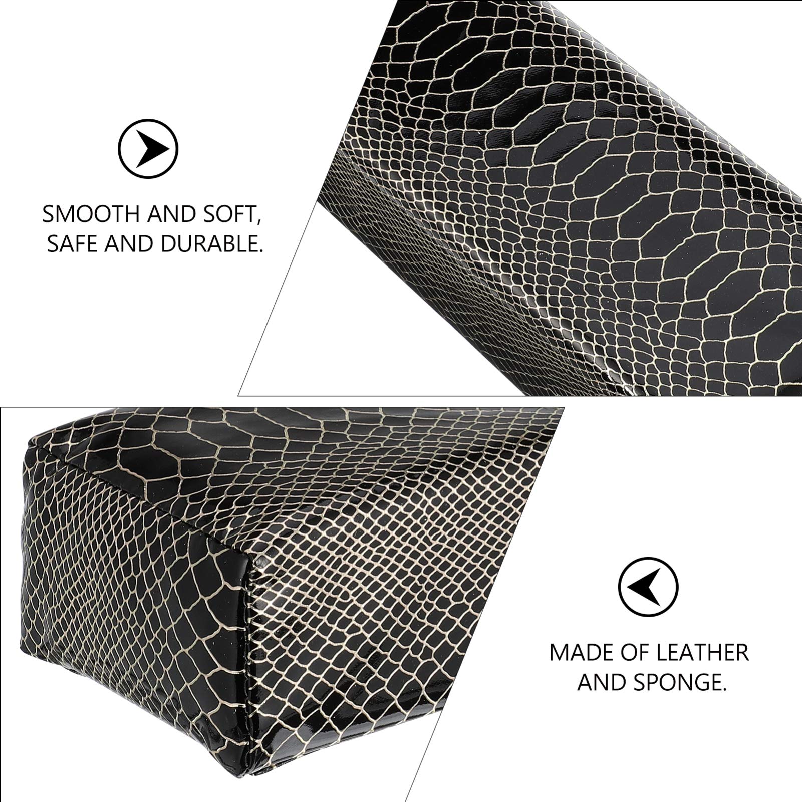 Square Manicure Hand Pillow - Detachable Nail Art Cushion for Gel Polish & Acrylic Nails - Upholstered Sponge Hand Rest for Salon & Home Nail Care - Perfect for Nail Artists & DIY Manicures