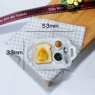 1:12 Miniature Dollhouse Breakfast Set - Realistic Butter, Bread, Coffee & Egg Decorations for Dollhouse Scenes | Perfect for Dollhouse Miniatures, DIY Crafts & Collectors