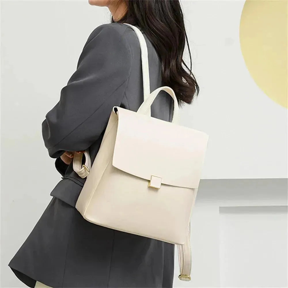 Premium Genuine Leather Women's Backpack - Stylish & Durable Designer Handbag for Work, Travel & Everyday Use