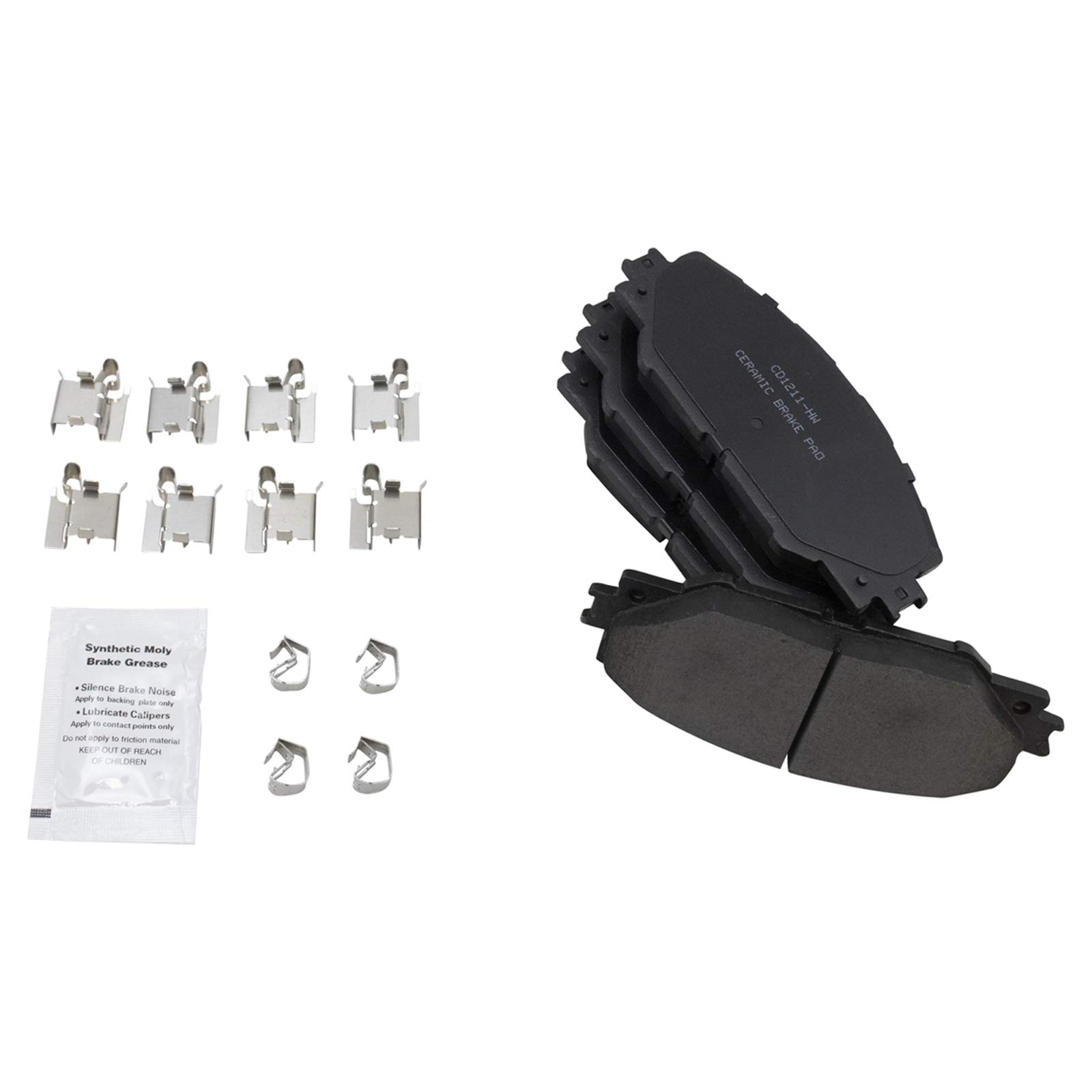 Premium TRQ Front Performance Brake Pad & Rotor Kit - Ceramic Vented G-Coated Brake Caliper Set for 2006-2012 Toyota RAV4 | Smooth Stopping Power for City Driving & Highway Safety