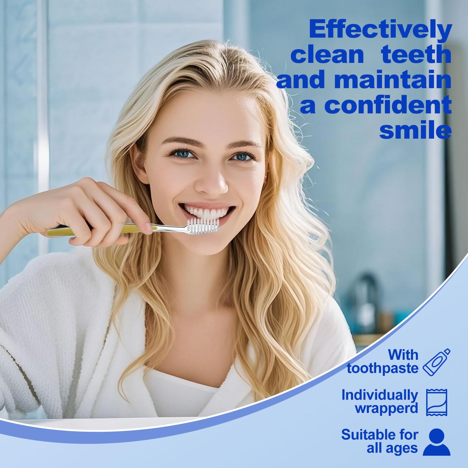 100 Pack Disposable Toothbrushes with Toothpaste - Travel Size, Eco-Friendly, 5 Color Options - Perfect for Travel, Camping, Hotels, and Emergency Kits