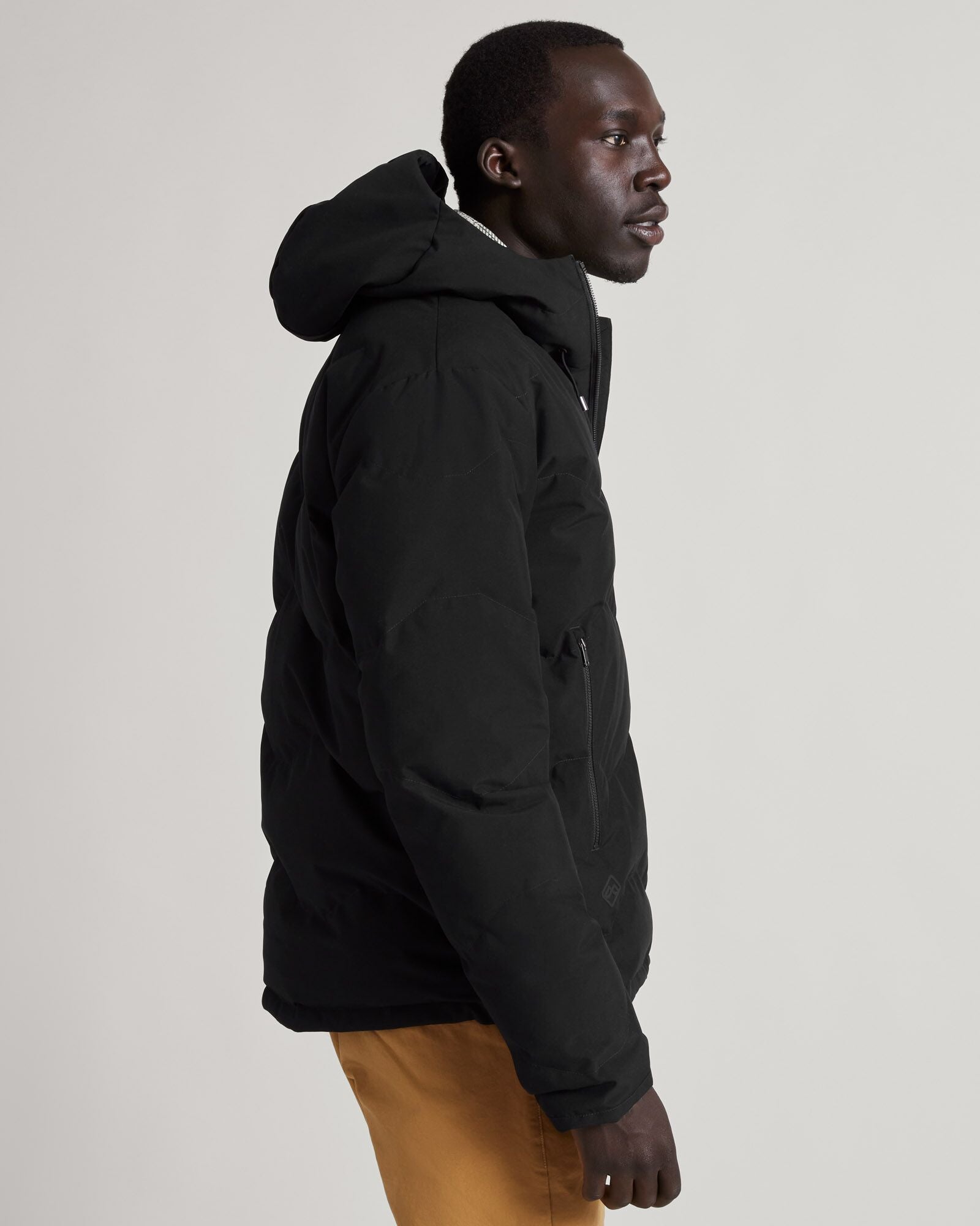 Men's Frisco X Hooded Down Jacket - Lightweight Warm Winter Coat, Waterproof Windproof Puffer Jacket for Outdoor Activities (Black)