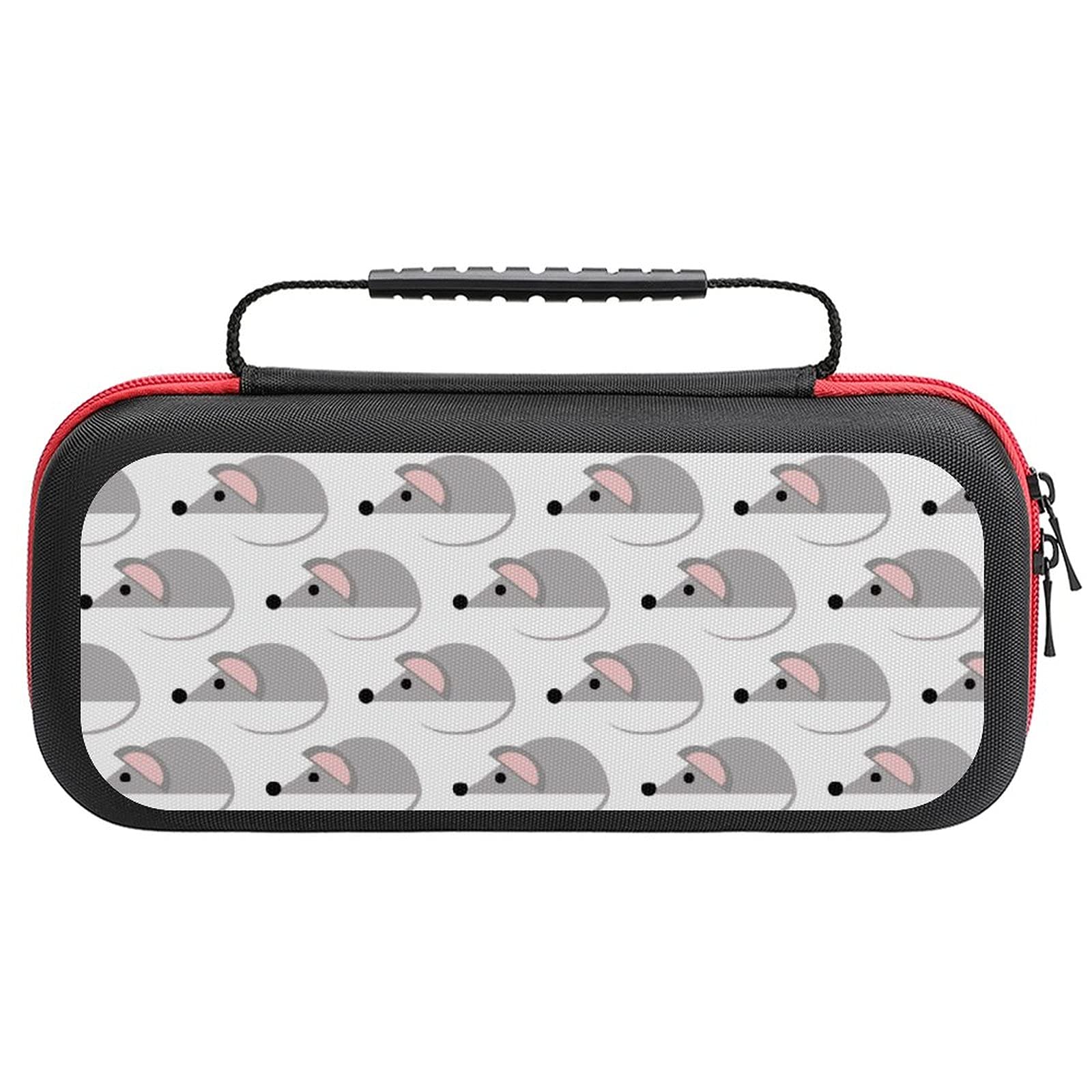 Cute Mouse Print Carrying Case for Nintendo Switch Lite & Accessories - Portable Travel Storage Bag for Gaming On The Go
