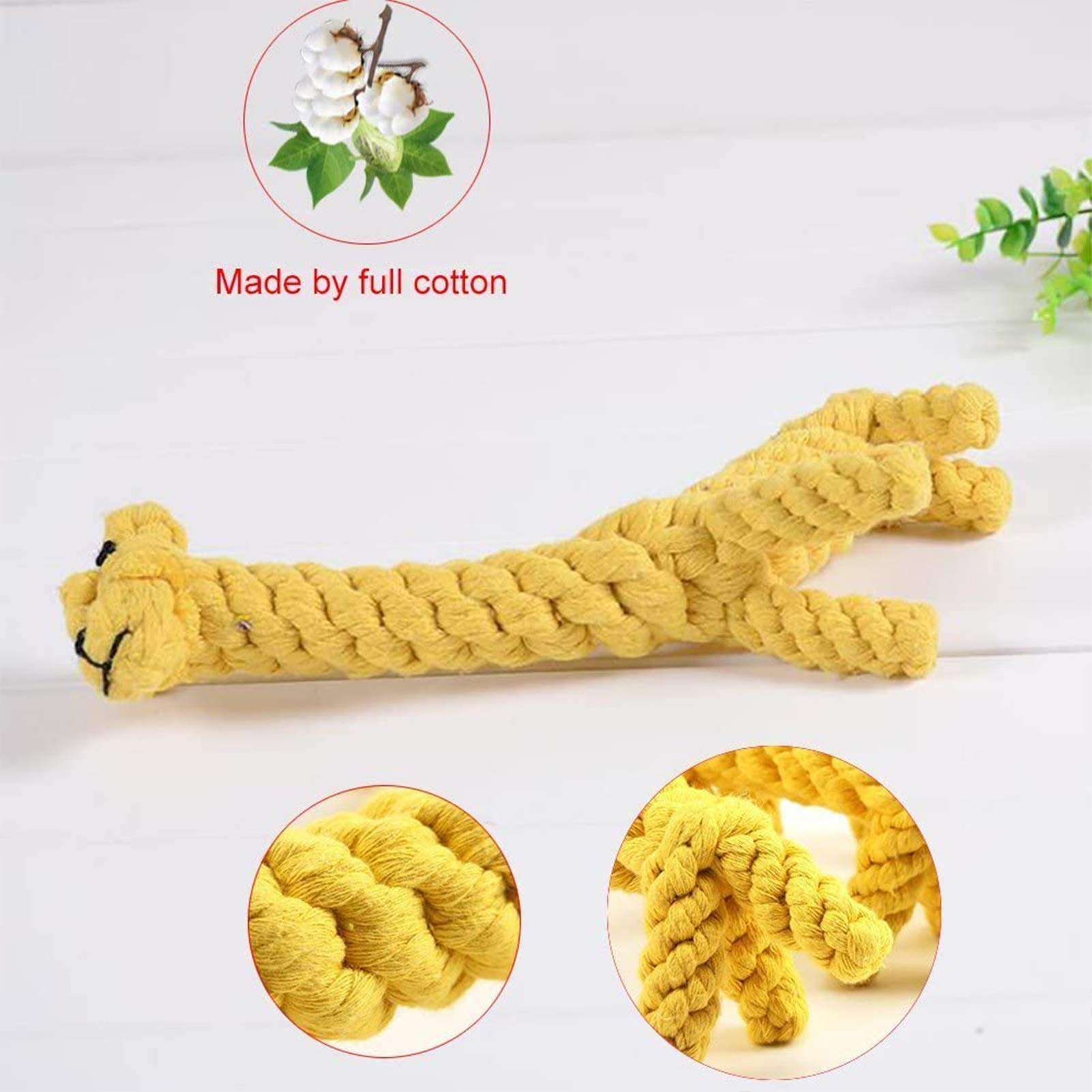 Durable Dog Chew Toys for Puppies & Adult Dogs - Rope Ball Knot Teething Toys for Small to Medium Dogs, Training Treats & Boredom Relief (Giraffe Design) - Perfect for Indoor Play, Outdoor Fetch & Dental Health