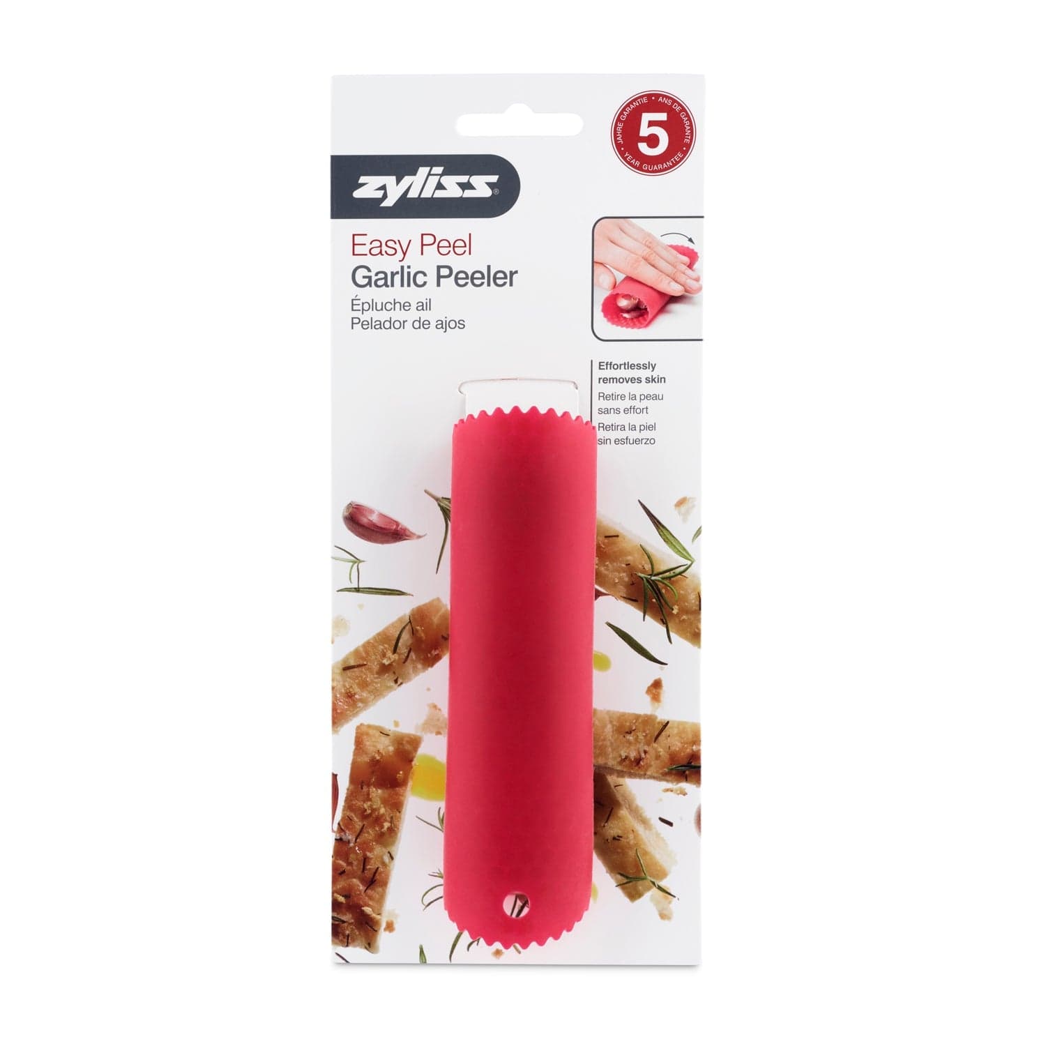 Zyliss Silicone Garlic Peeler - Easy Roll & Peel Kitchen Tool for Fresh Garlic - Perfect for Cooking, Meal Prep & Home Chefs