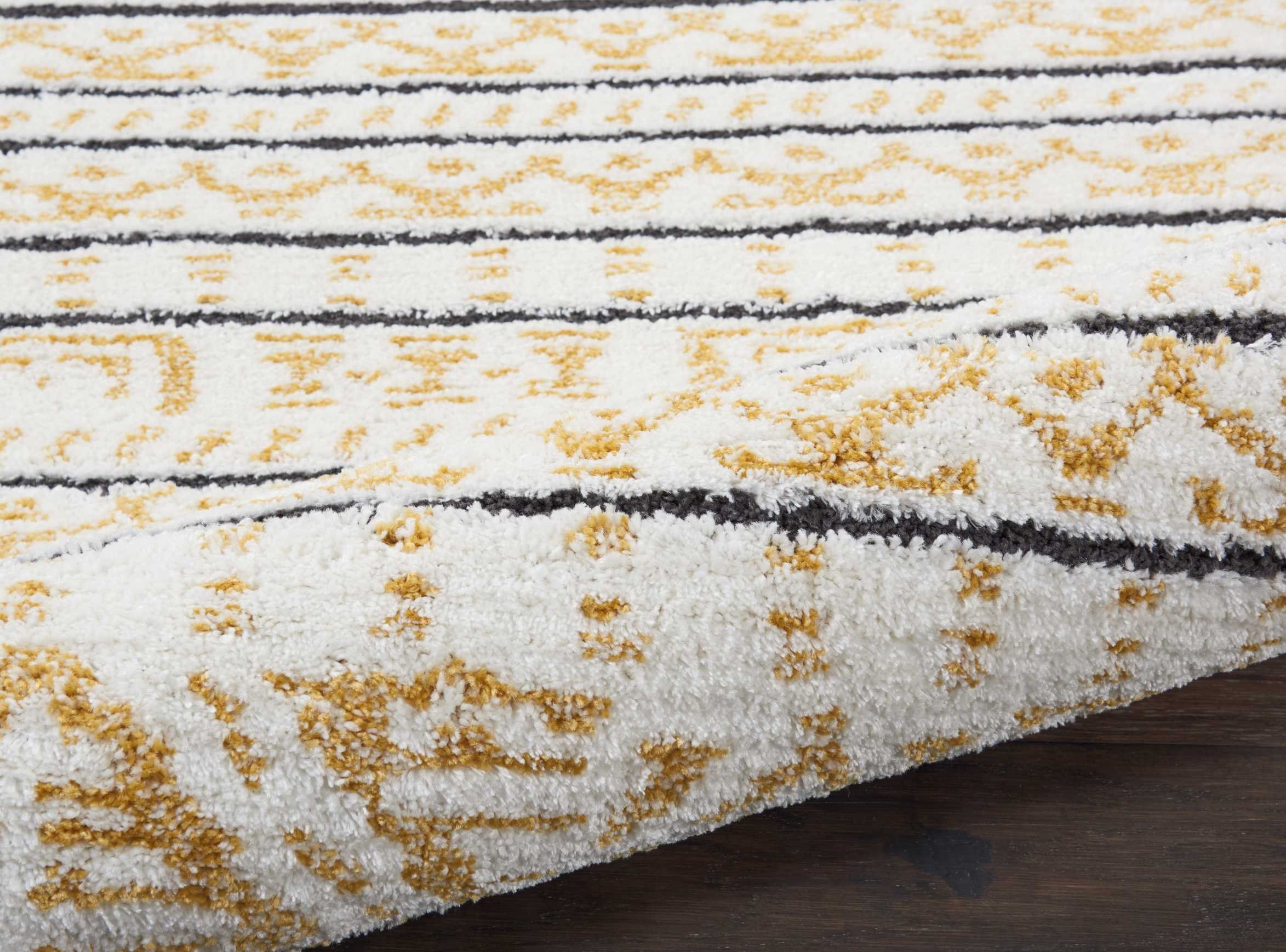 Nourison Kamala Moroccan Yellow 2'2'' x 7'6'' Area Rug - Easy Cleaning, Non-Shedding, Stain Resistant for Bedroom, Living Room, Dining Room & Kitchen | Perfect for High Traffic Areas & Cozy Home Decor (2x7)