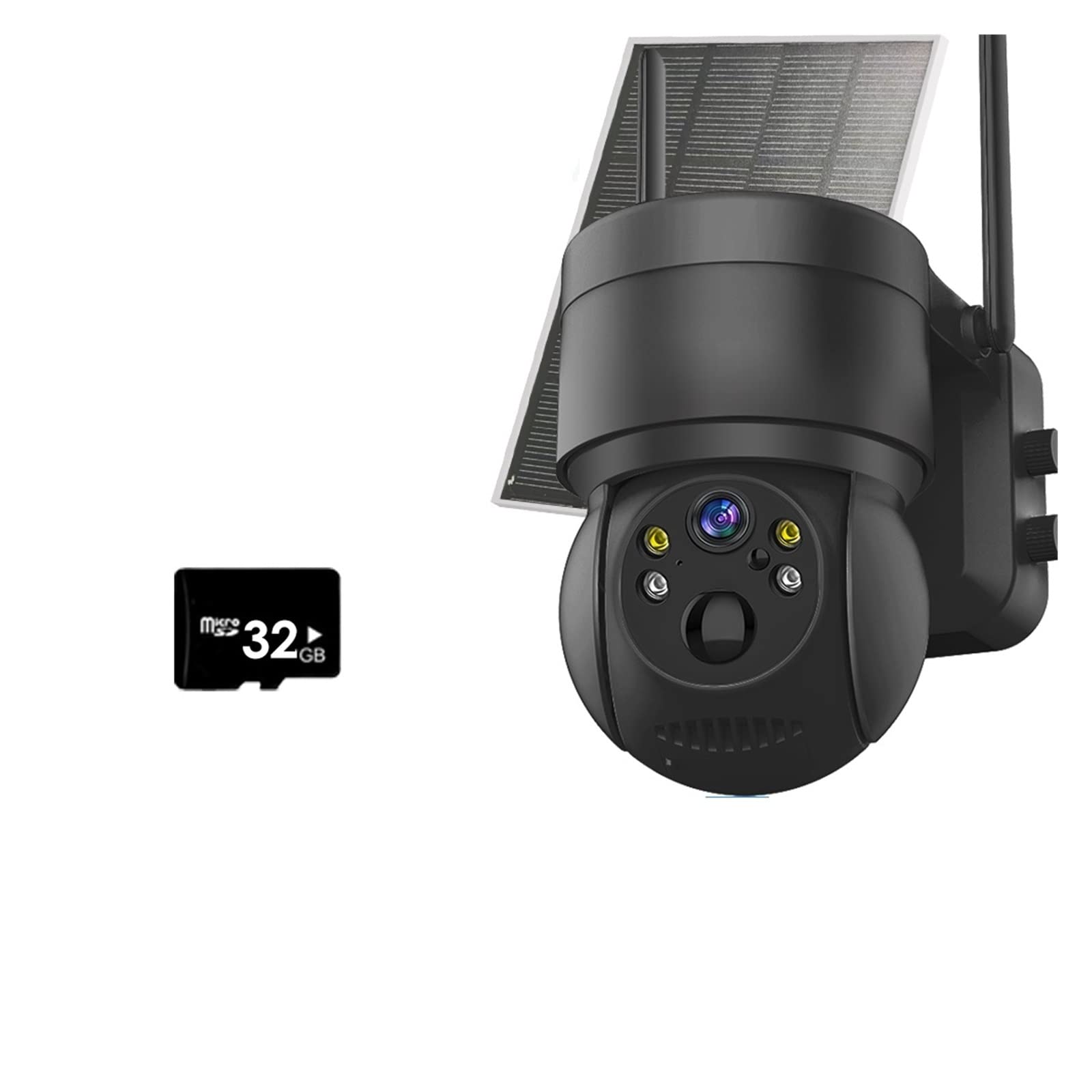 MZZYG Solar Security Camera 2.5K 4MP WiFi Wireless Outdoor Surveillance - IP65 Weatherproof, 32GB Storage, Night Vision, 2-Way Audio for Home Security, Yard, Garage & Business Protection