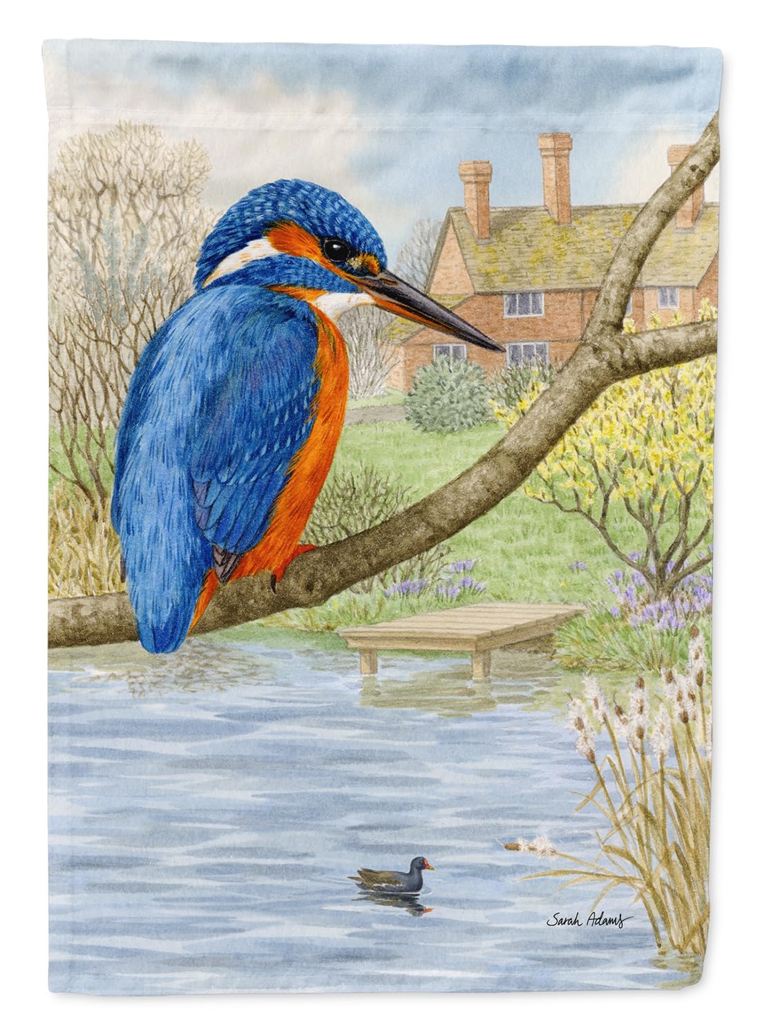 Kingfisher Garden Flag & Mailbox Flag - Decorative Outdoor Yard Banner for Patio, Flower Beds & Lawn Decor - Vibrant Multicolor Waterproof Garden Art (12x18 Inches) - Perfect for Seasonal Decor, Housewarming Gifts & Backyard Landscaping