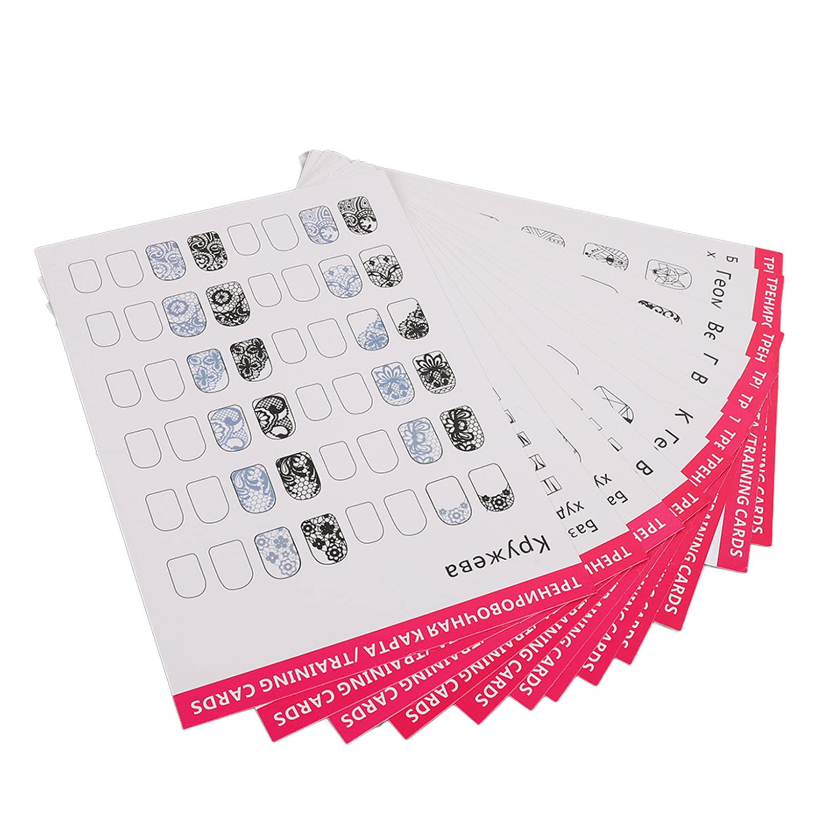 Professional Nail Art Training Mat - Washable & Reusable Nail Practice Sheet with 12 Multi-Shape Modes for Beginners & Nail Artists | Perfect for Salon Training, Home Practice & Nail Art Skill Development