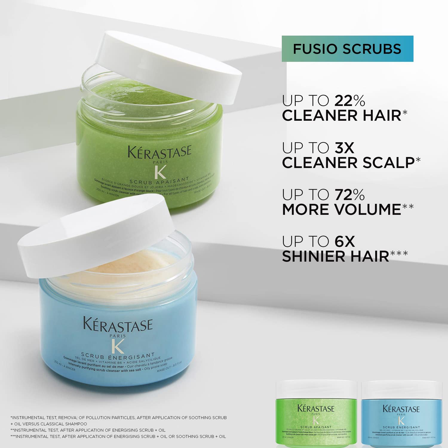 Kérastase Fusio Scrub - Nourishing & Energizing Scalp Treatment for Oily Hair with Sea Salt, Vitamin B6 & Salicylic Acid | Deep Cleansing Exfoliator | Revitalizing Hair Care for Men & Women | Perfect for Pre-Shampoo Treatment & Scalp Detox - 250ml