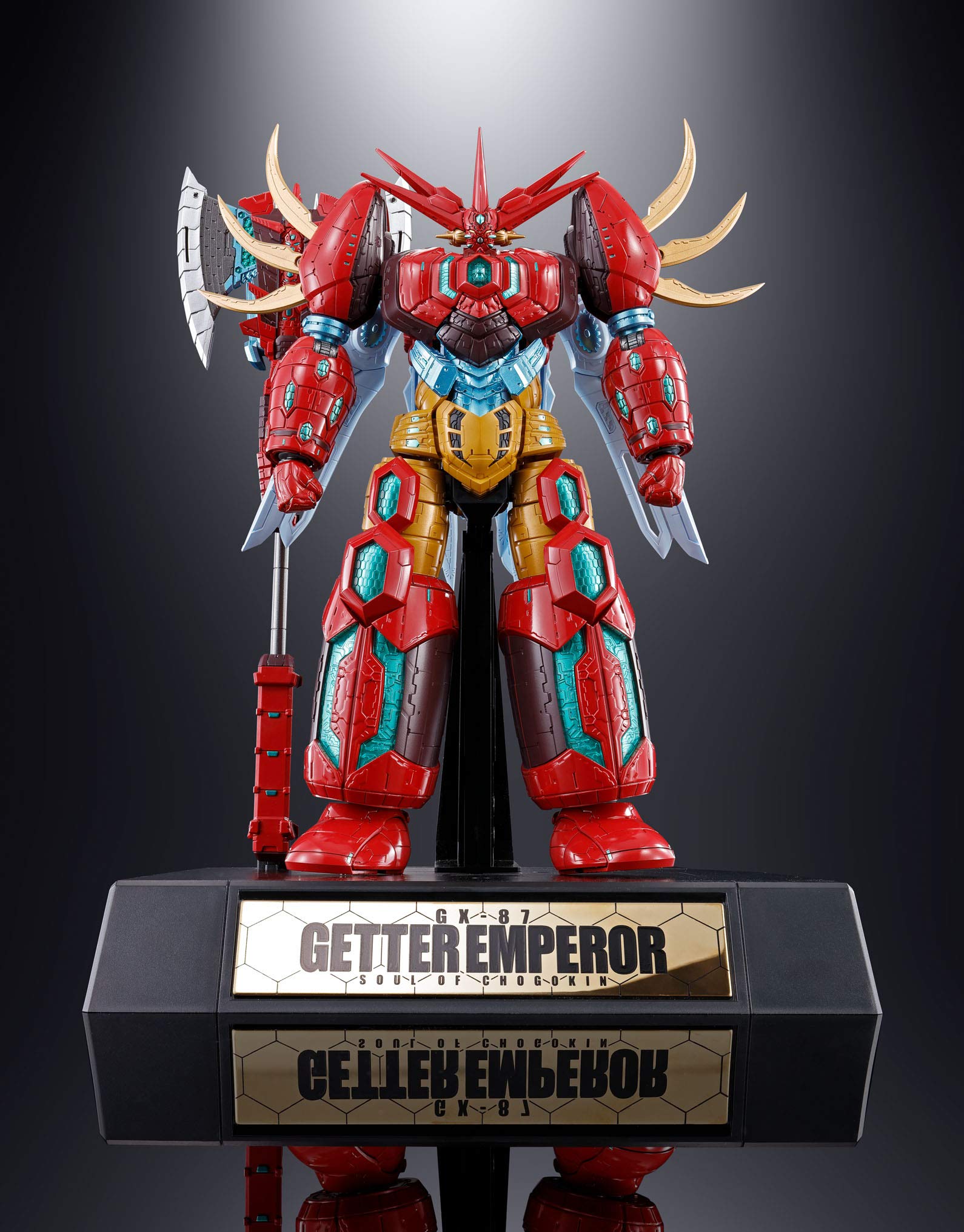 Bandai Soul of Chogokin GX-87 Getter Emperor True Getter Robo Manga Ver Action Figure - Tamashii Nations Collectible Robot Model for Anime Fans & Display