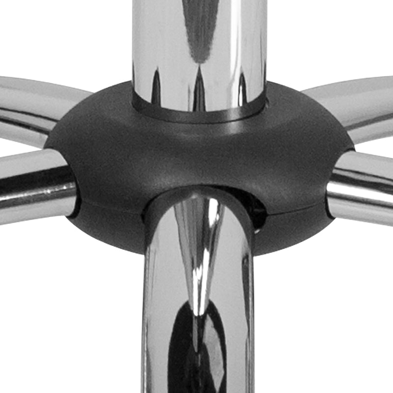 FLASH Medical Ergonomic Stool with Chrome Base - Adjustable Rolling Stool for Doctors, Dentists, Nurses & Lab Technicians - Comfortable & Durable for Clinics, Hospitals & Medical Offices