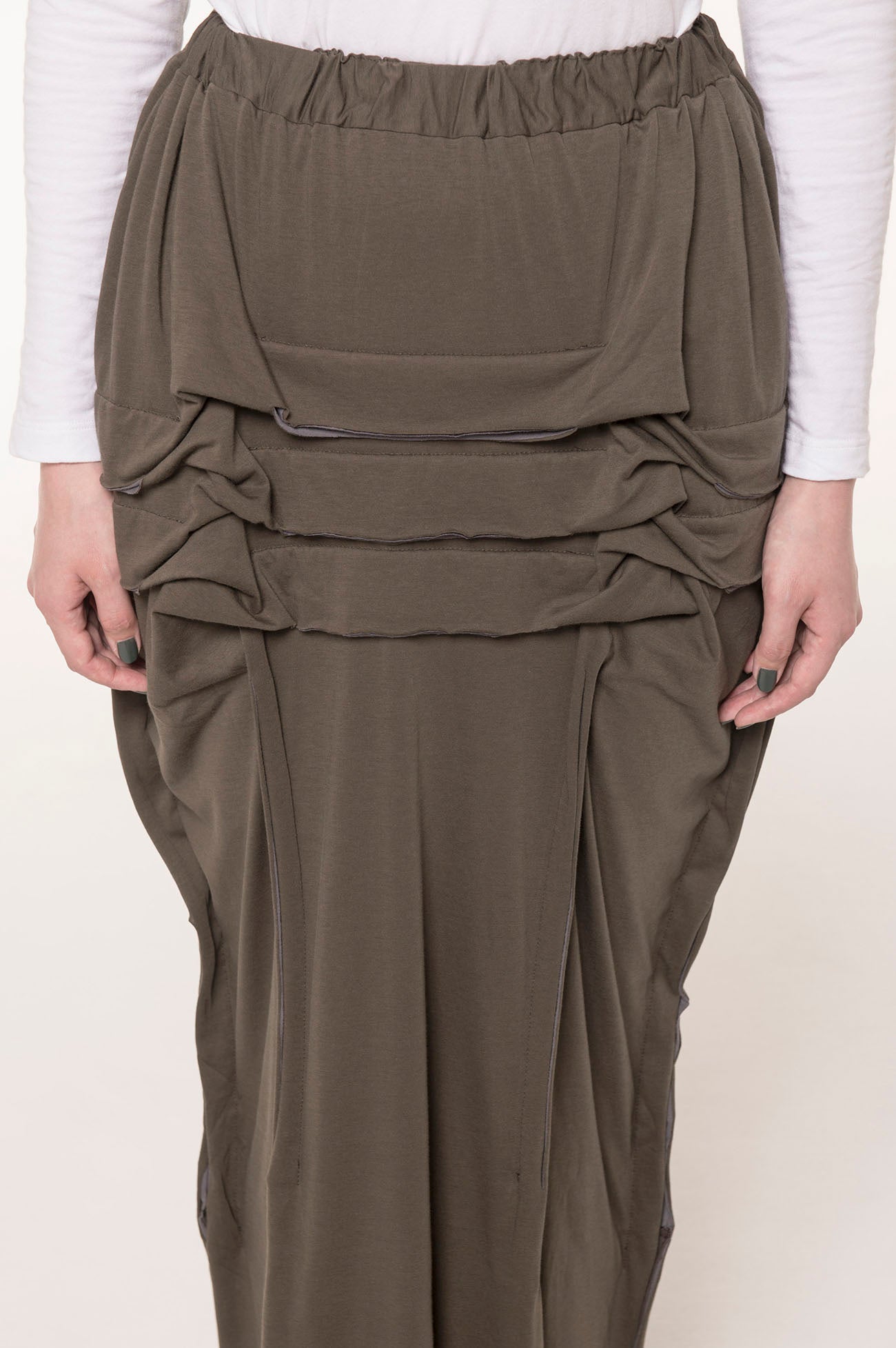 High Gauge Jersey Combo Tuck Skirt for Women - Stretchy Comfort Fit A-Line Mini Skirt - Perfect for Casual Wear, Office Outfits & Date Nights