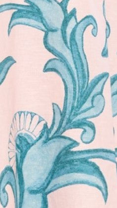 Lanie Shirt for Women - Aqua & Pink Zayna Style - Casual Summer Tops for Beach, Party & Everyday Wear