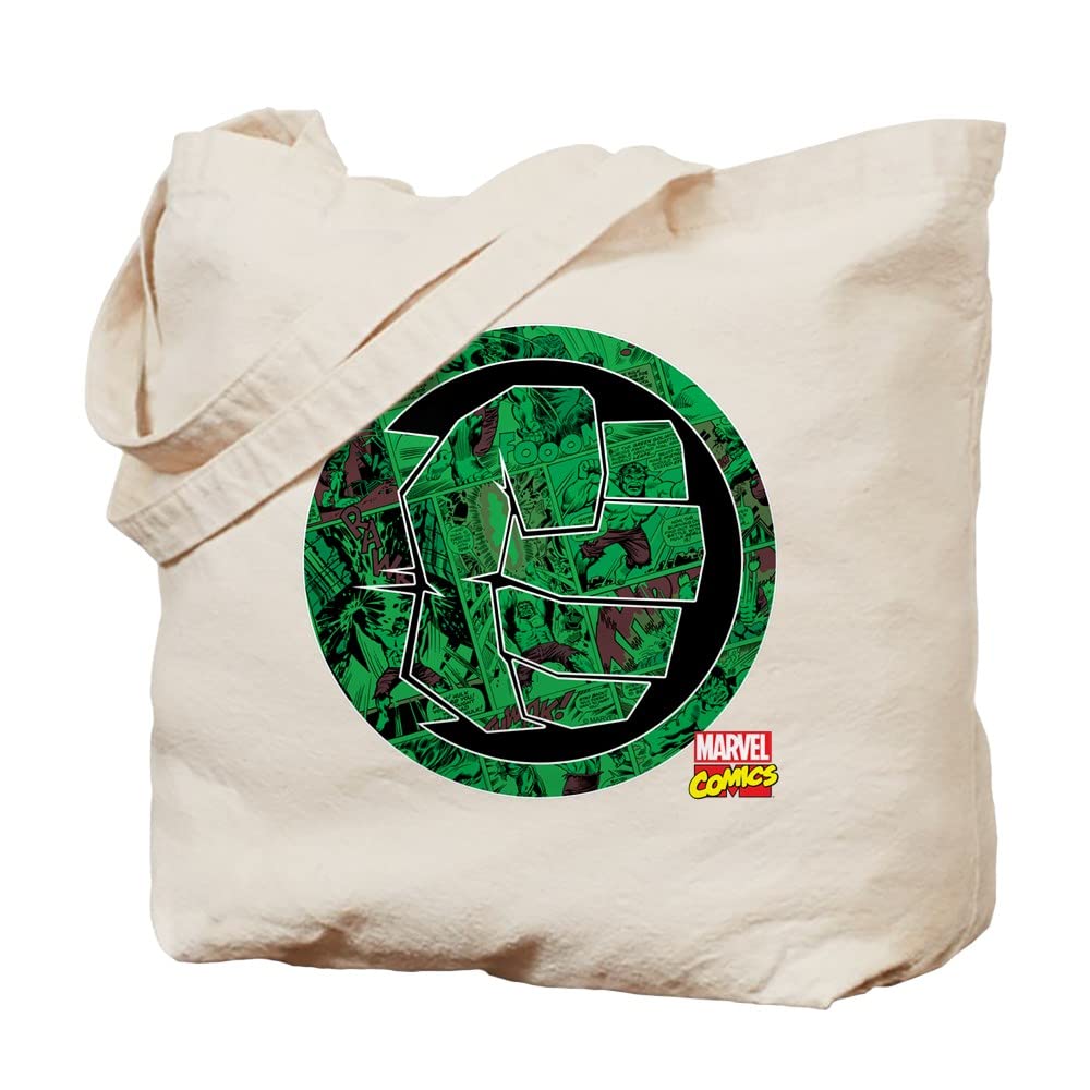 Hulk Fist Tote Bag - Natural Canvas Reusable Shopping Bag for Groceries, Beach & Gym | Eco-Friendly Marvel Superhero Tote by CafePress