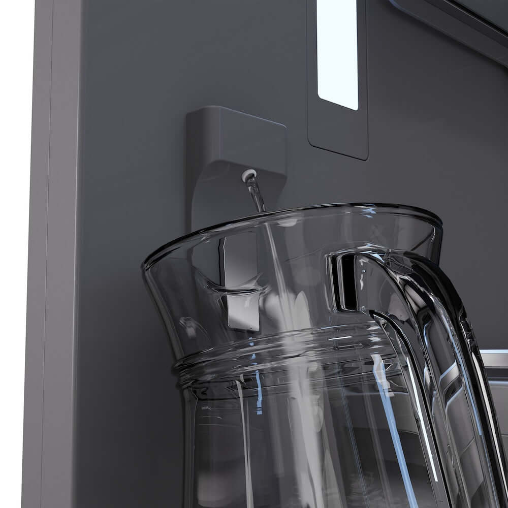 ZLINE Autograph Edition 72-Inch French Door Built-In Refrigerator - 39.6 cu. ft. Capacity, Bottom Freezer, Water & Ice Dispenser, White Matte Finish with Graphite Gray Interior & Champagne Bronze Accents (GRBITZ WM 72 CB) - Perfect for Modern Kitchens & Luxury Homes