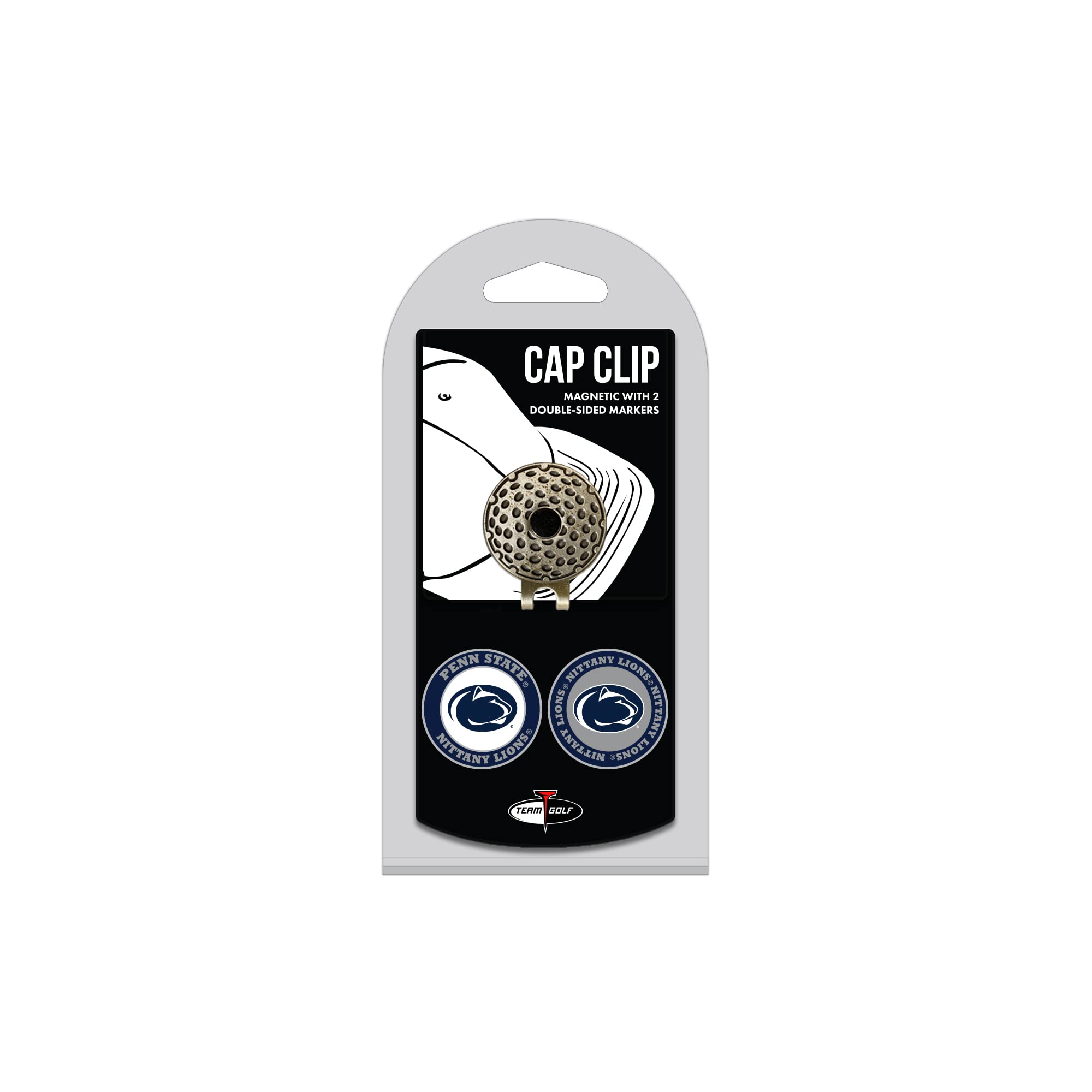 Team Golf NCAA Golf Cap Clip with 2 Removable Double-Sided Magnetic Ball Markers - Hat Accessory for Golfers | Perfect for Golf Tournaments, Practice & Casual Play